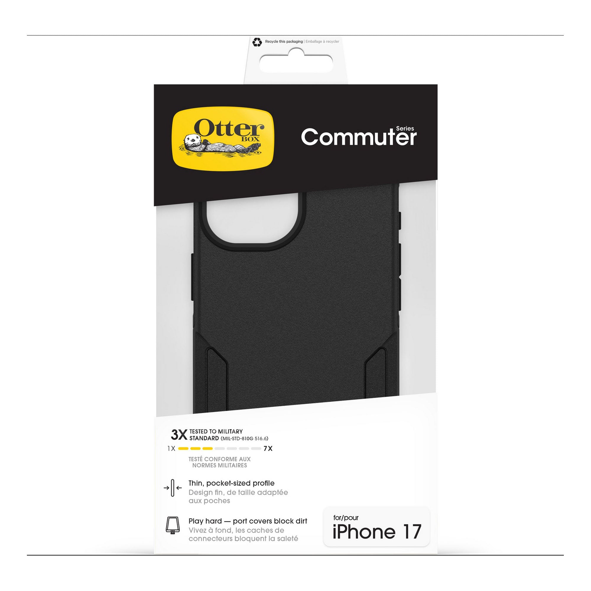 iPhone 17 Otterbox Commuter w/MagSafe + Camera Control Case - Black - 15-14757