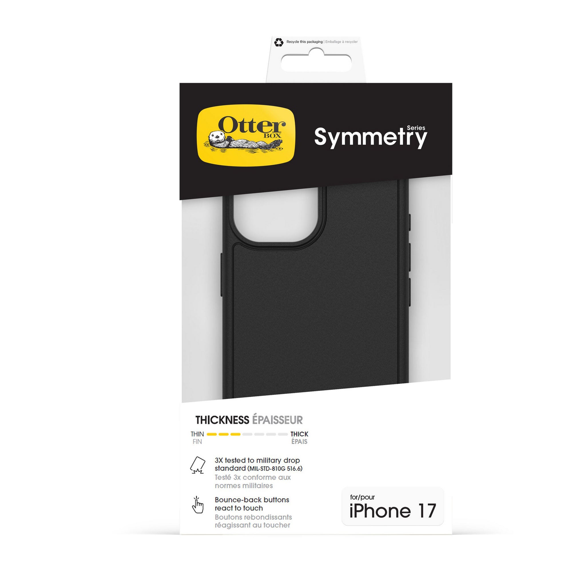 iPhone 17 Otterbox Symmetry w/MagSafe + Camera Control Case - Black - 15-14790