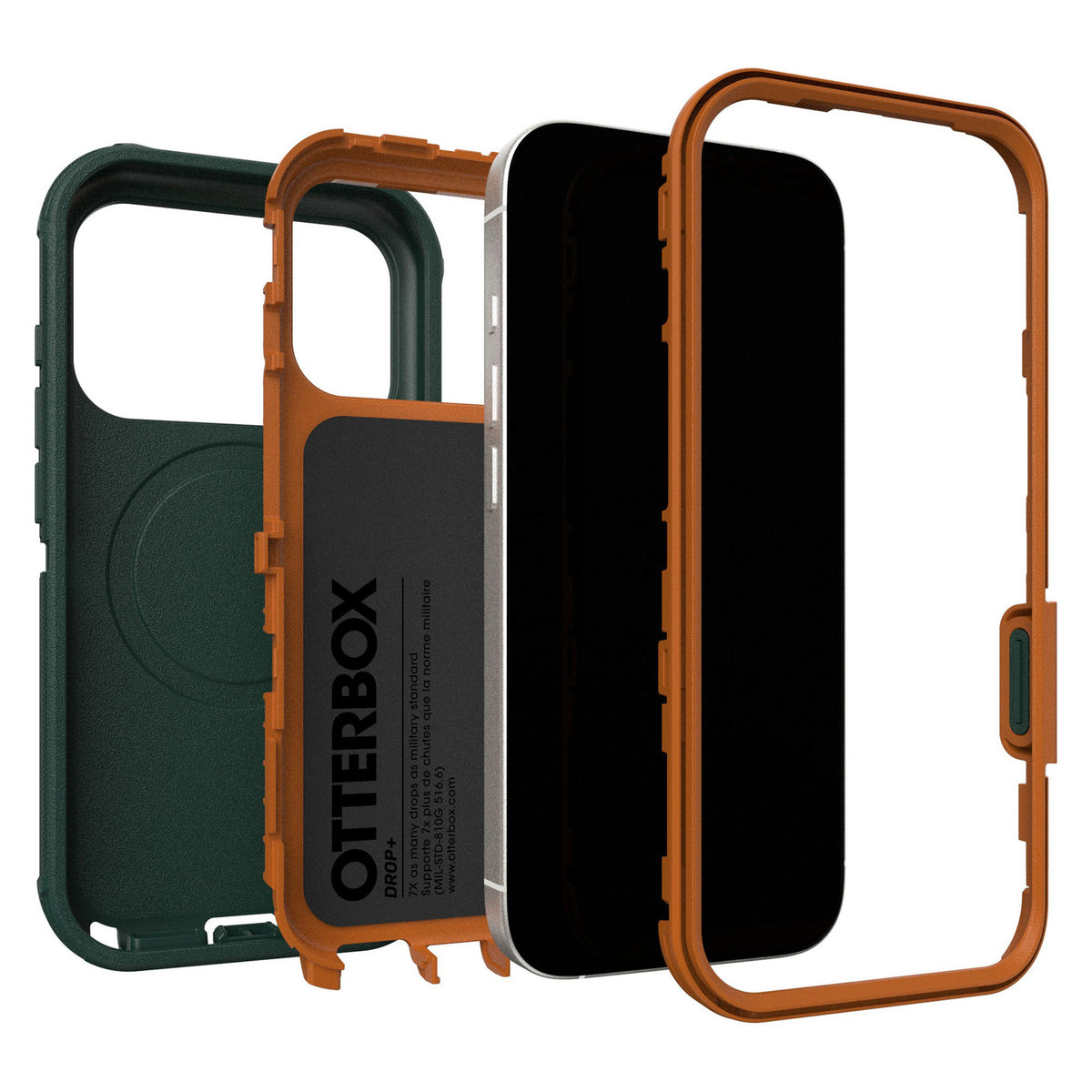 iPhone 18 Pro/17 Pro Otterbox Defender Pro w/MagSafe + Camera Control Case - Green Intrigue - 15-14820