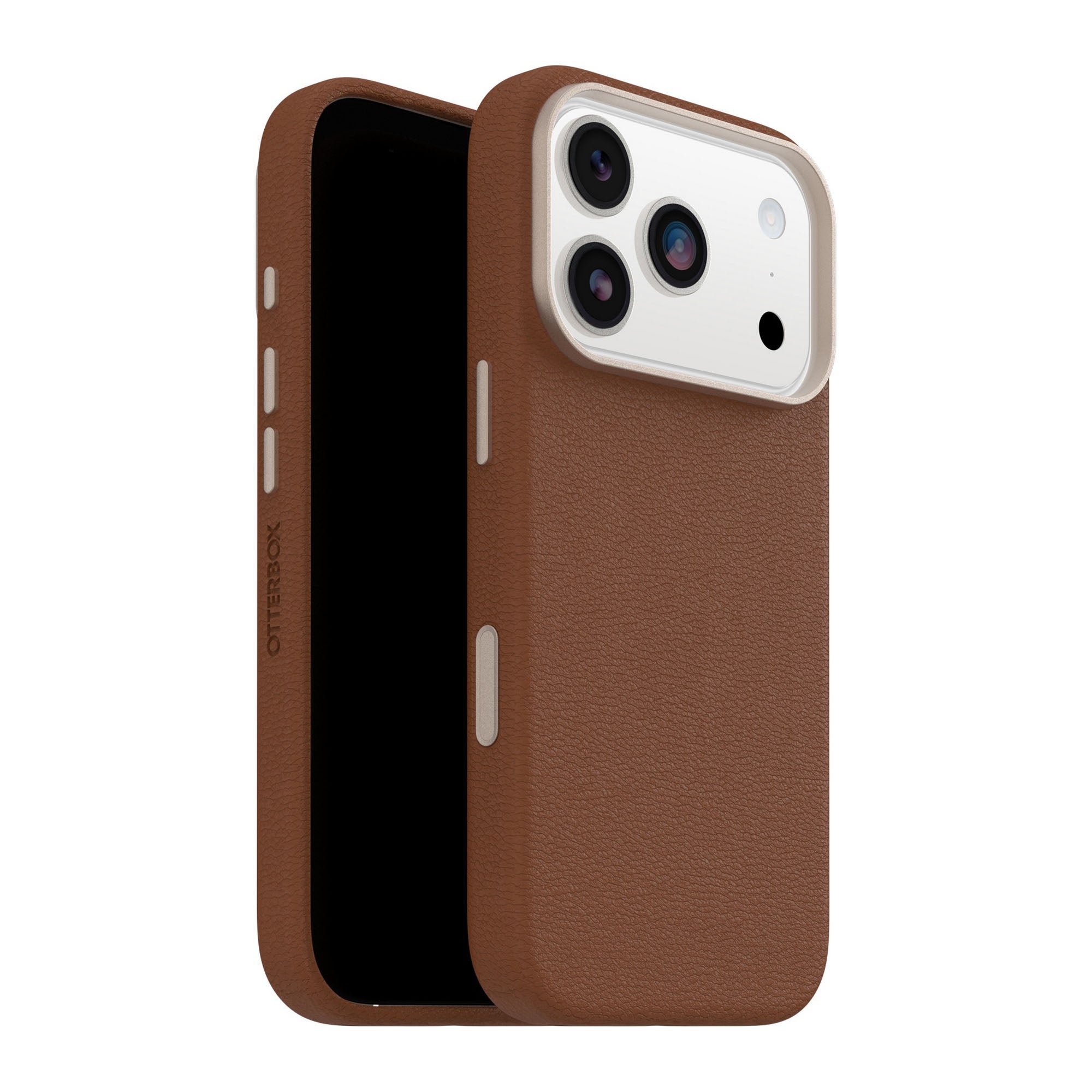 iPhone 17 Pro Otterbox Symmetry Cactus Leather w/MagSafe + Camera Control Case - Desert Saddle - 15-14832