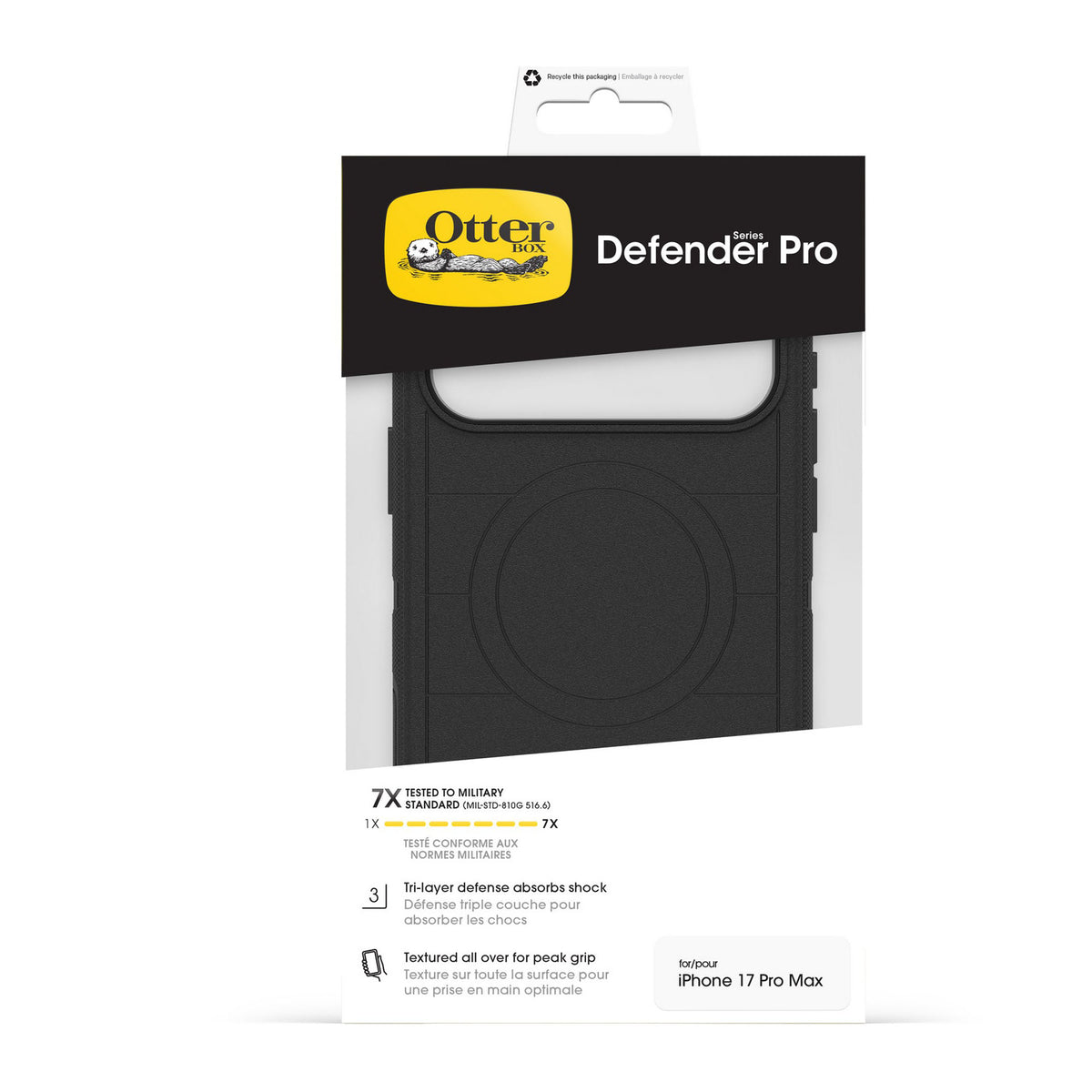 iPhone 18 Pro Max/17 Pro Max Otterbox Defender Pro w/MagSafe + Camera Control Case - Black - 15-14853