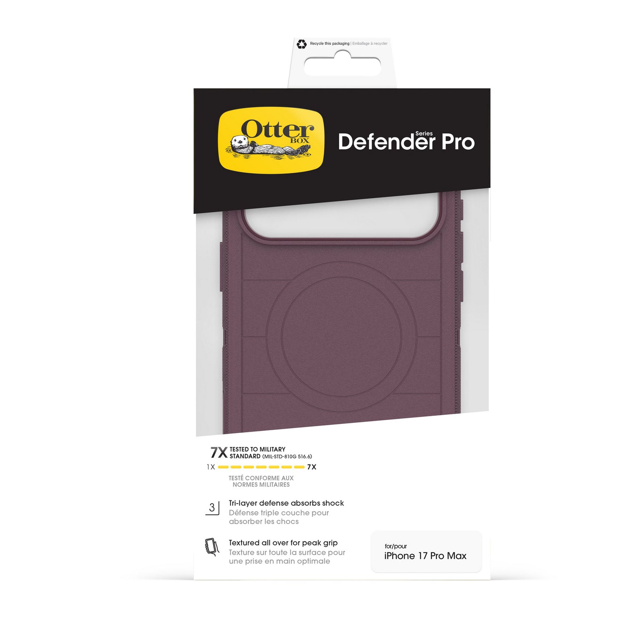 iPhone 17 Pro Max Otterbox Defender Pro w/MagSafe + Camera Control Case - Purple Mystery - 15-14855