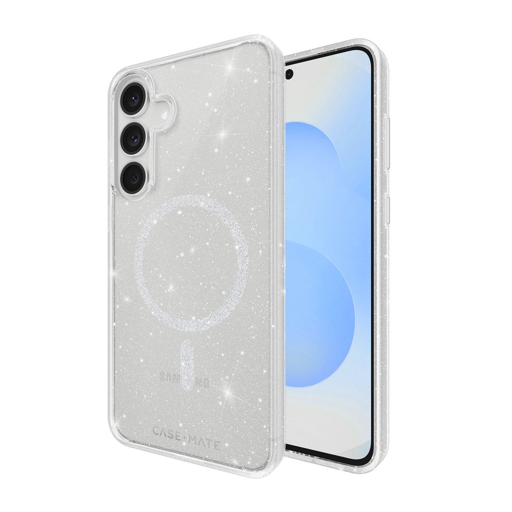 Samsung Galaxy S25 FE Case-Mate Sheer Twinkle Case w/Magnets - Silver - 15-14952