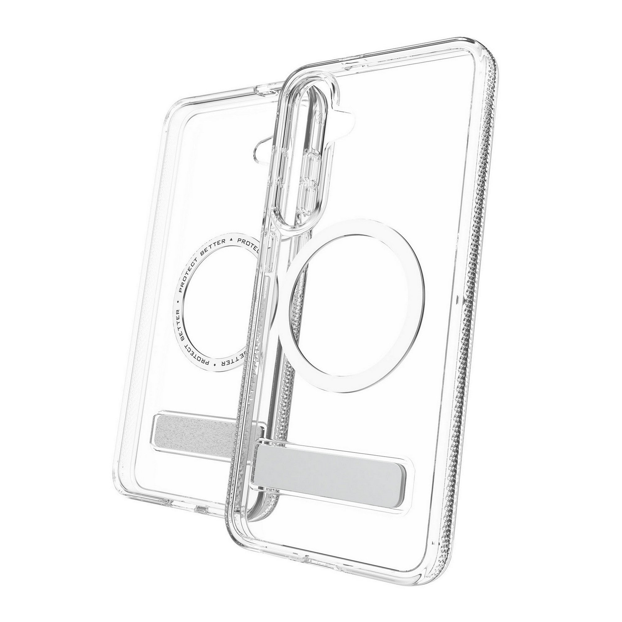 Samsung Galaxy S25 FE ZAGG Graphene Crystal Palace Snap Kickstand Case - Clear - 15-14985