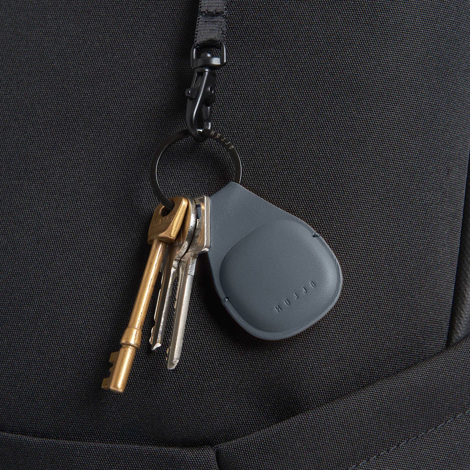 Apple Airtag Mujjo Airtag Leather Keychain - Basalt - 15-15013