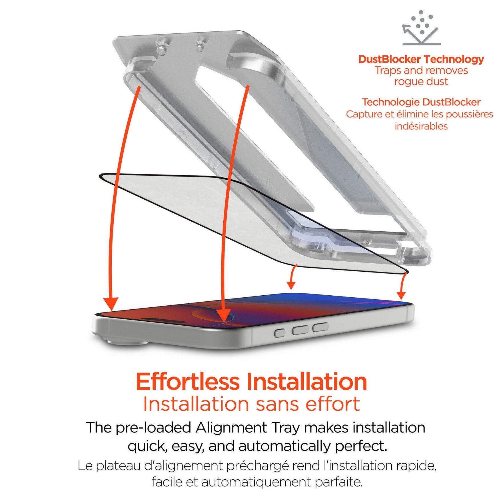 iPhone 16/15 HyperGear Edge-to-Edge Glass Screen Protector w/Dust-Free Install Tray - 15-15057