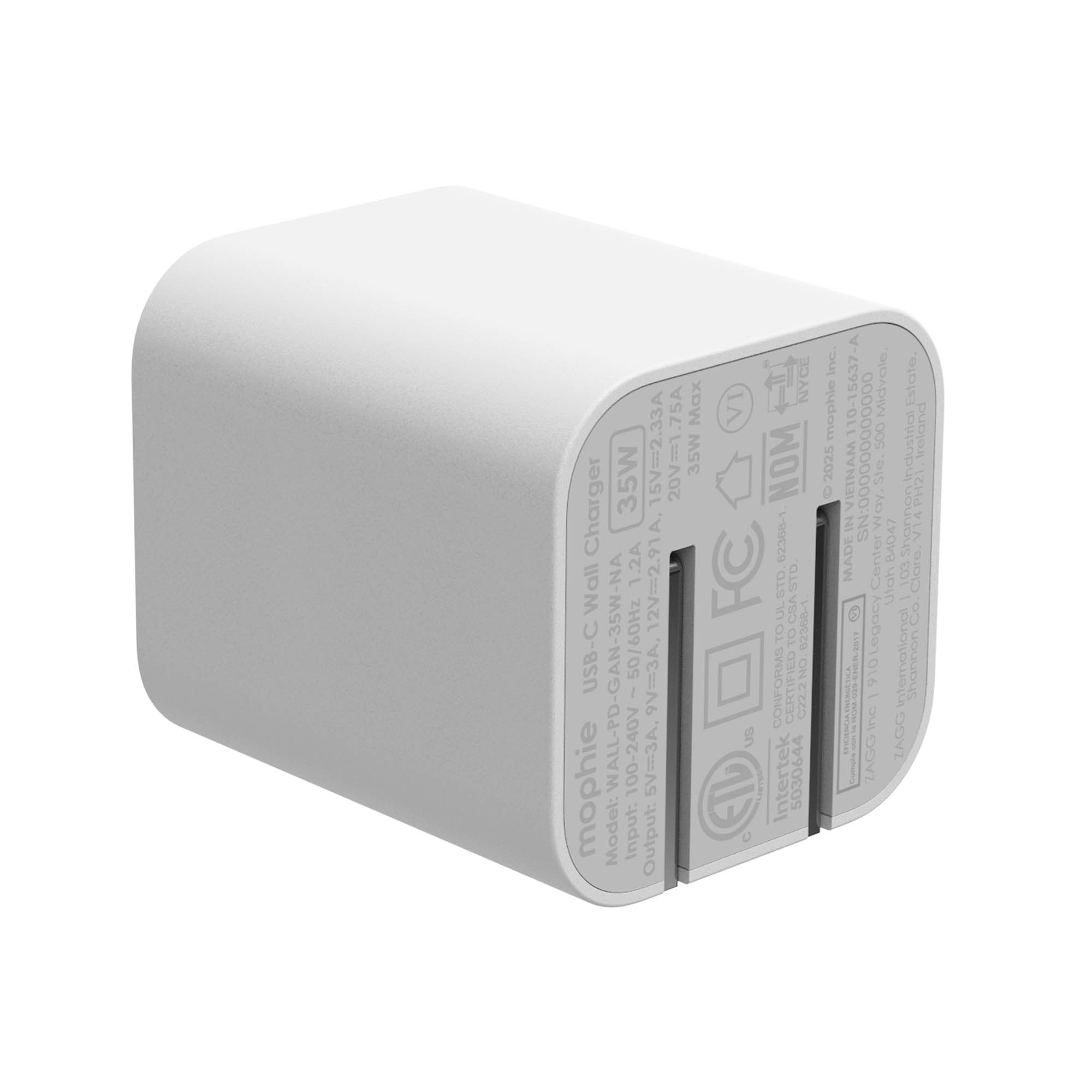 Mophie Speedport 35W USB-C Wall Charger - White - 15-15067