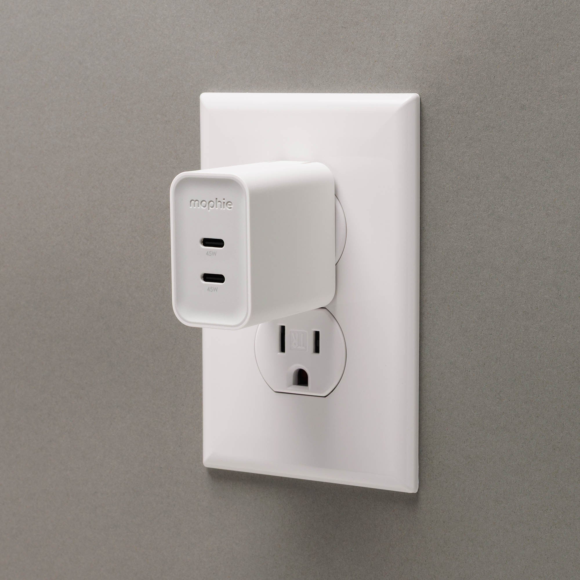 Mophie Speedport 45W Dual USB-C Wall Charger - White - 15-15068