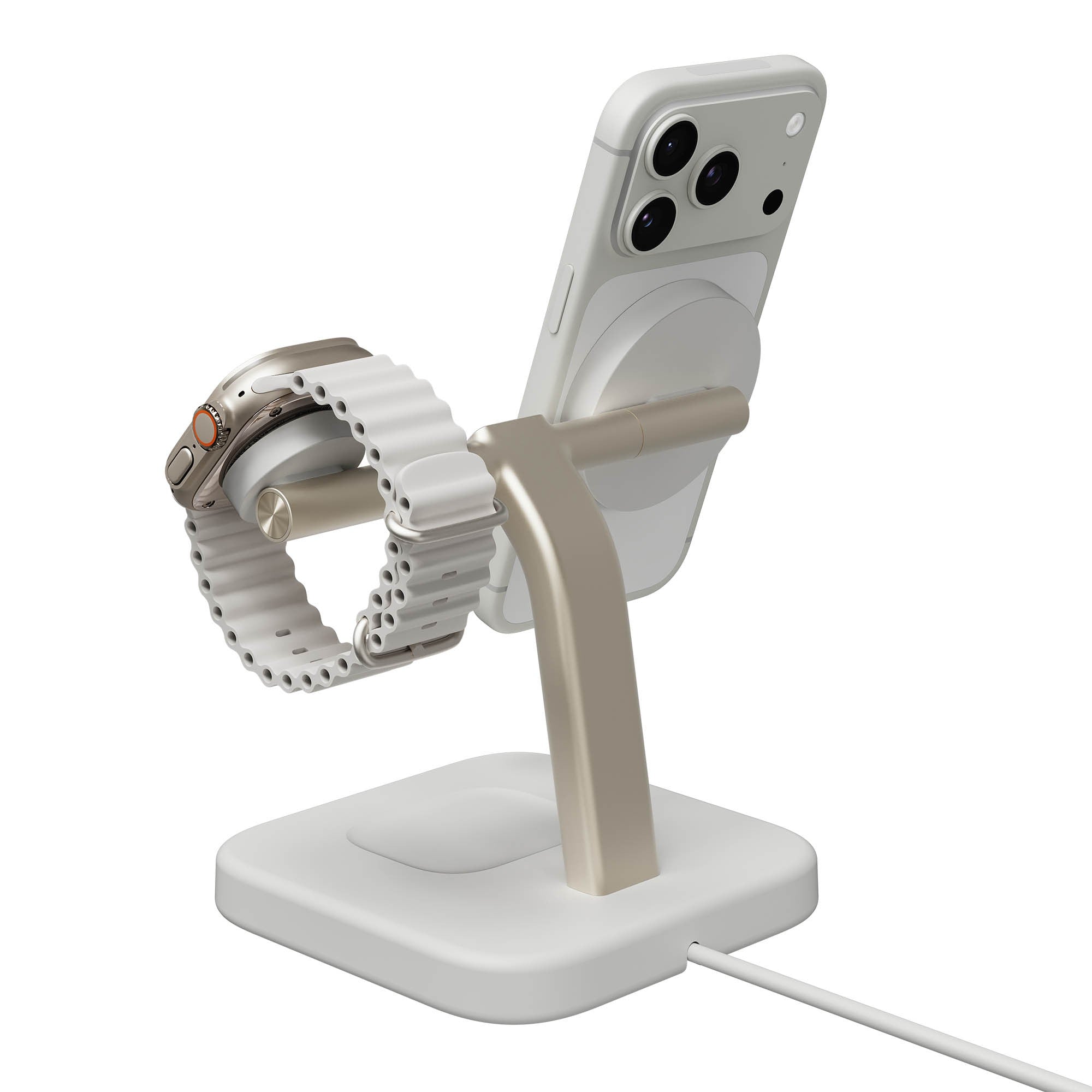 Mophie Wireless 3in1 Qi2 Charging Stand - White - 15-15073