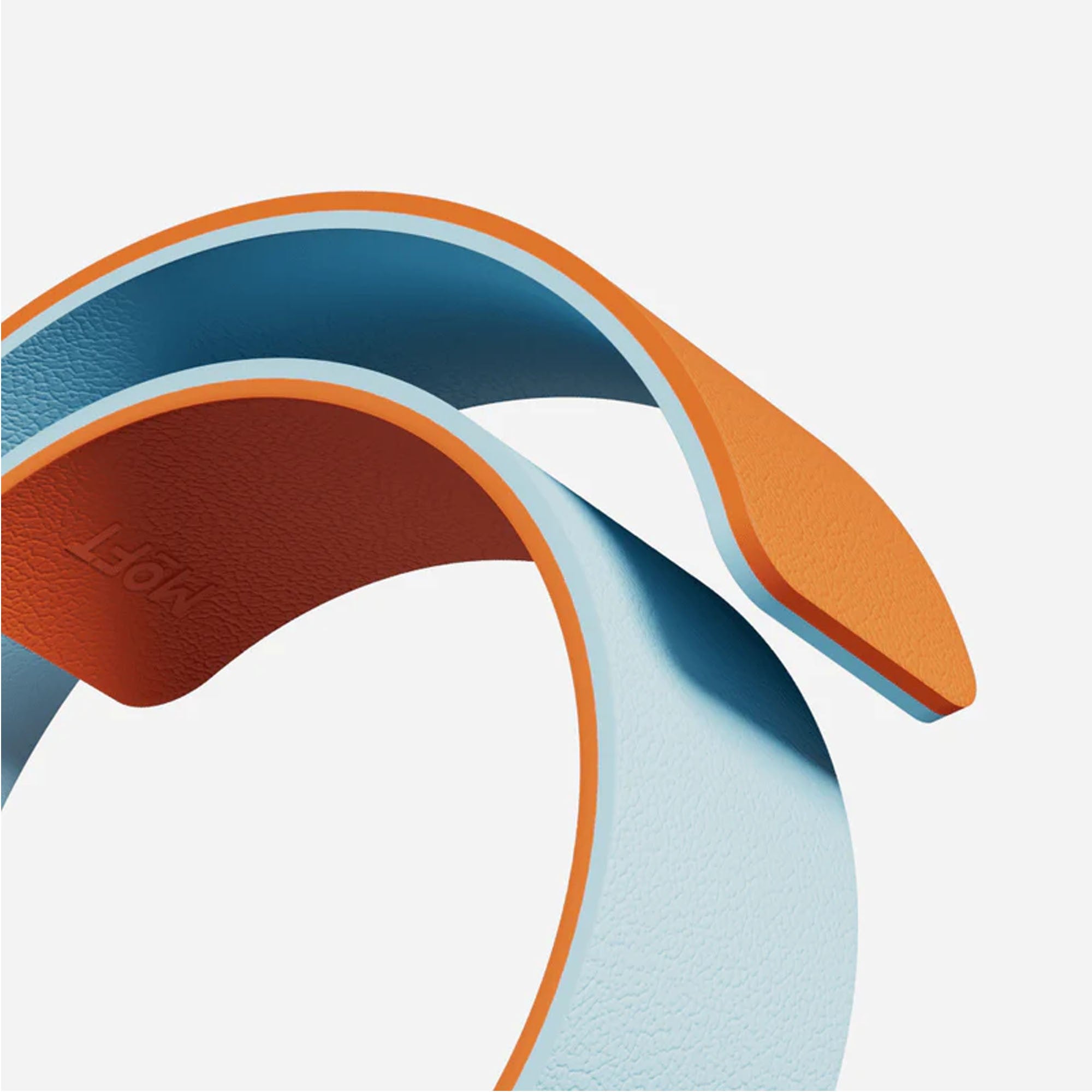 Apple Watch 42mm MOFT Snap Duo Watch Band - Wake Orange/Swell Blue - 15-15084