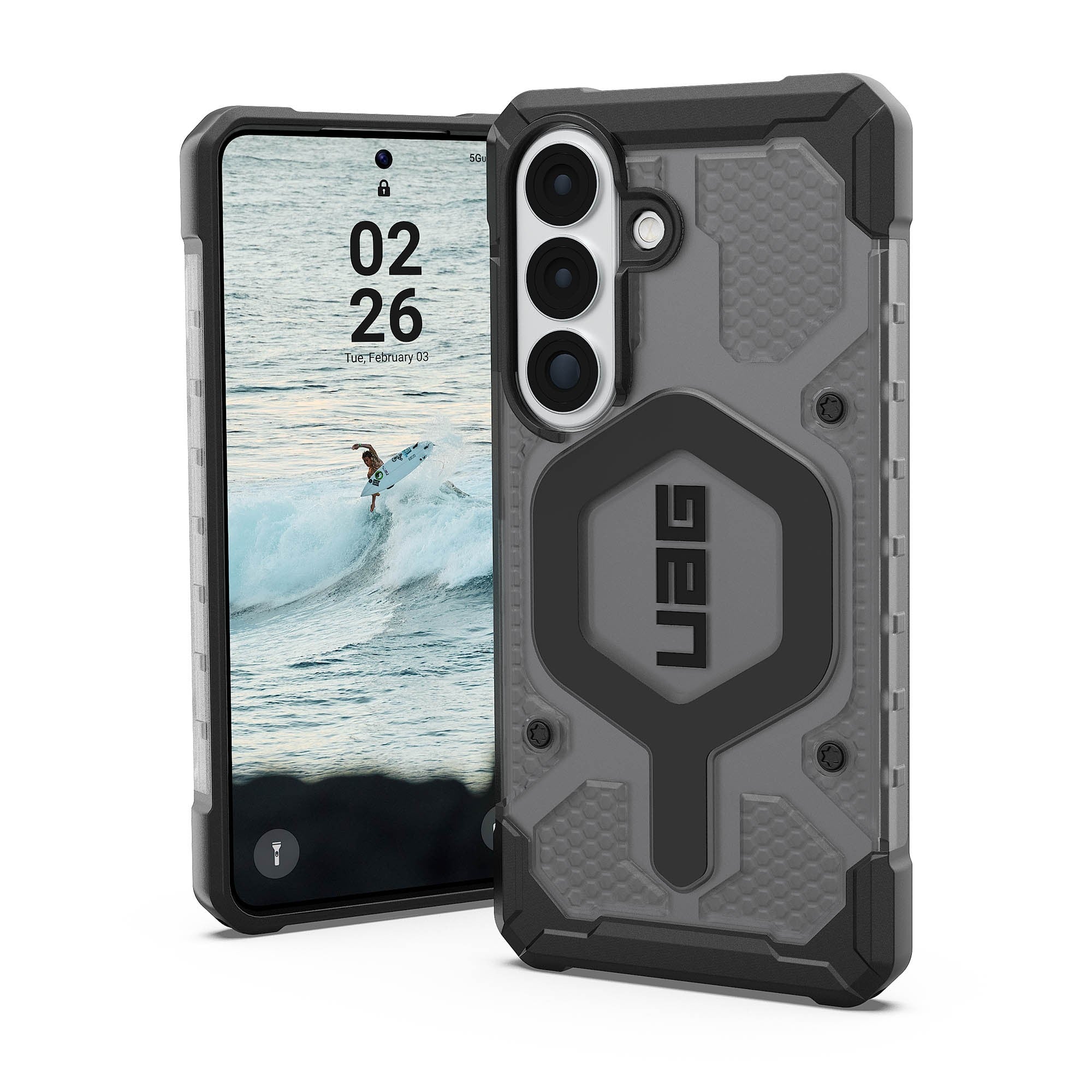 Samsung Galaxy S26 UAG Pathfinder Clear w/Magnet Case - Ash/Black - 15-15127