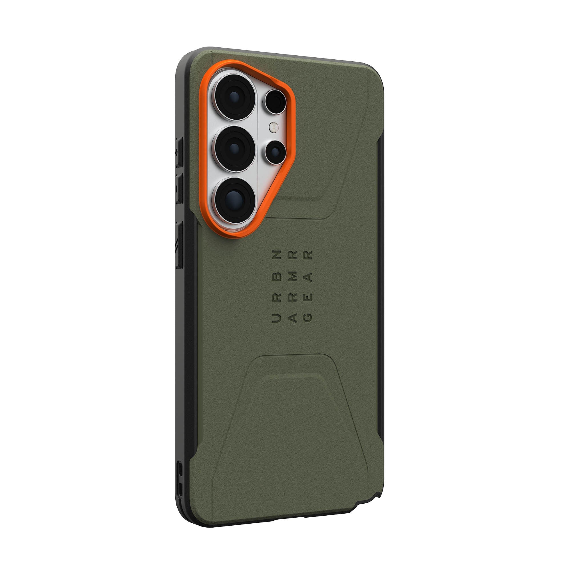 Samsung Galaxy S26 Ultra UAG Civilian w/Magnet Case - Olive Drab/Orange - 15-15132