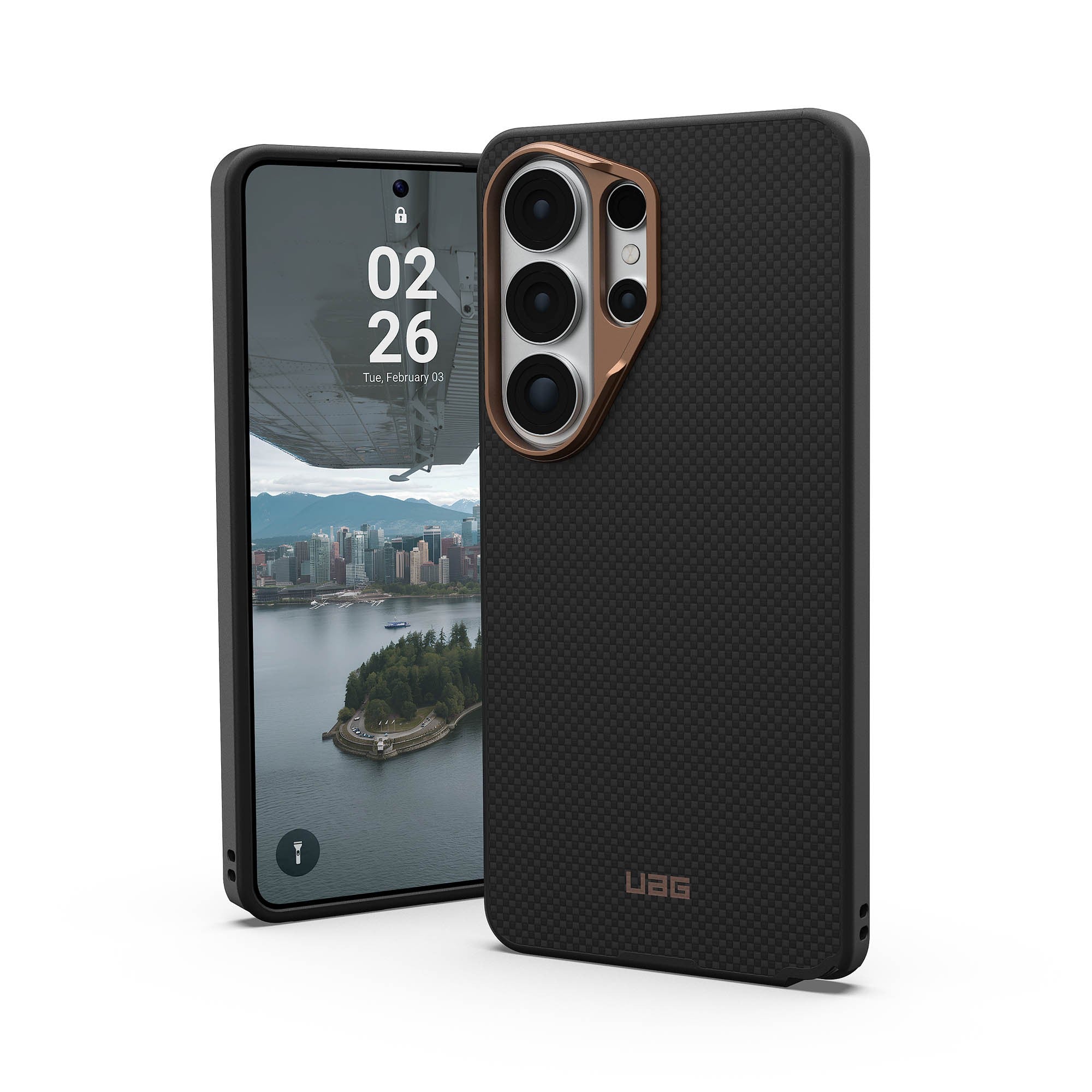 Samsung Galaxy S26 Ultra UAG Fibr Armr w/Magnet Case - Black/Bronze - 15-15134