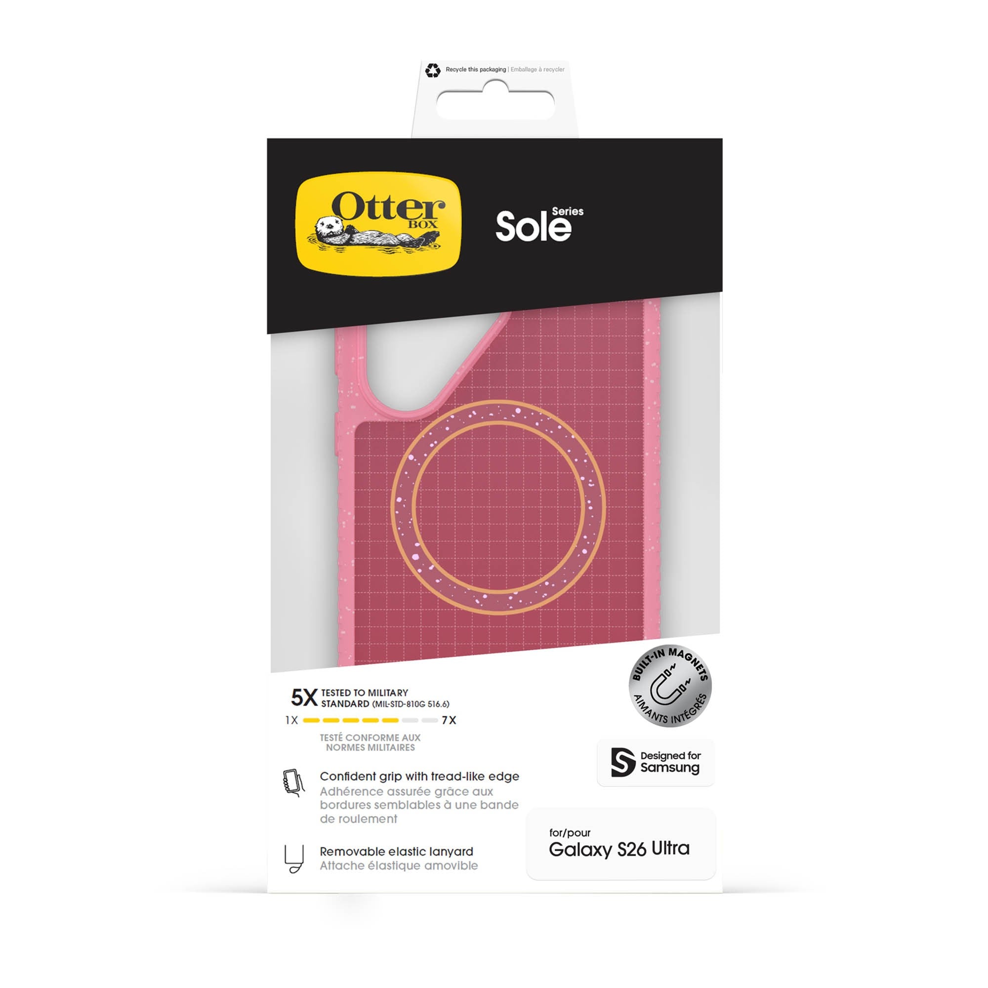 Samsung Galaxy S26 Ultra Otterbox Sole w/Magnets Case - Xtra Hot - Pink - 15-15183