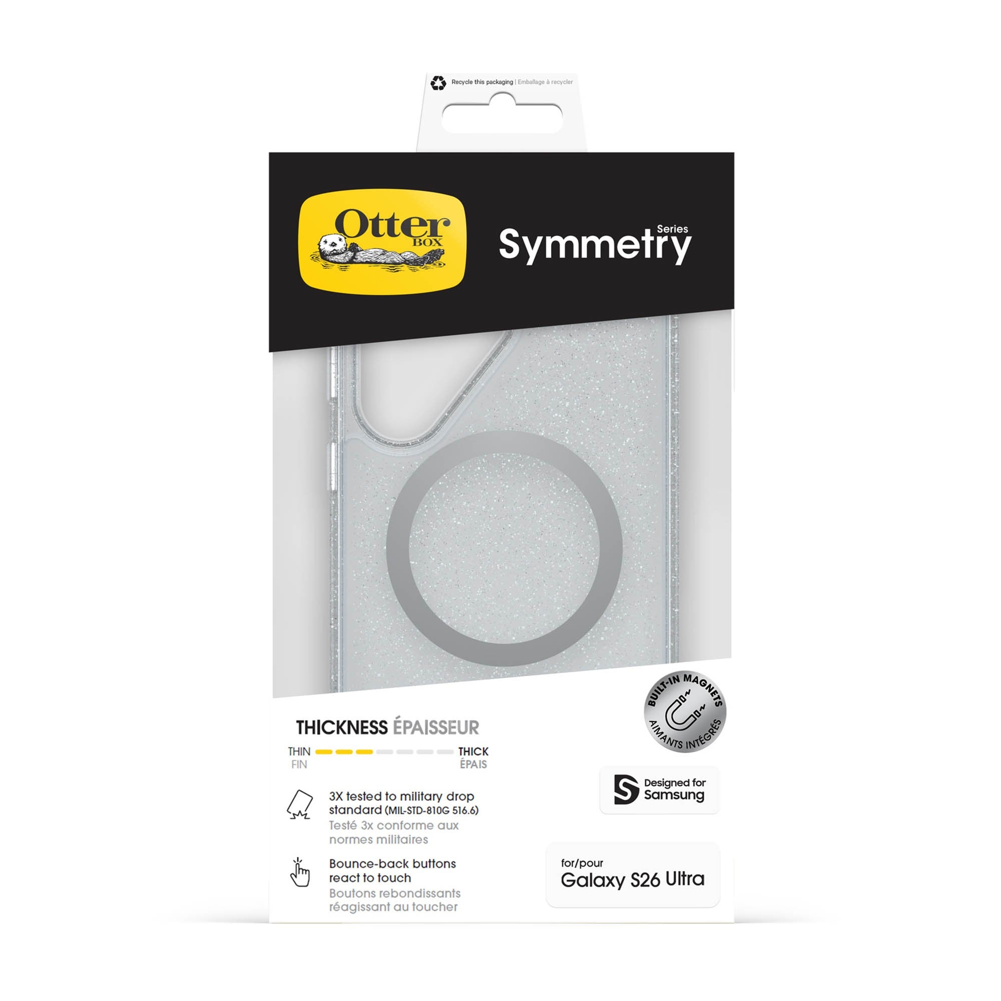 Samsung Galaxy S26 Ultra Otterbox Symmetry Clear w/Magnets Case - Stardust - Clear - 15-15187