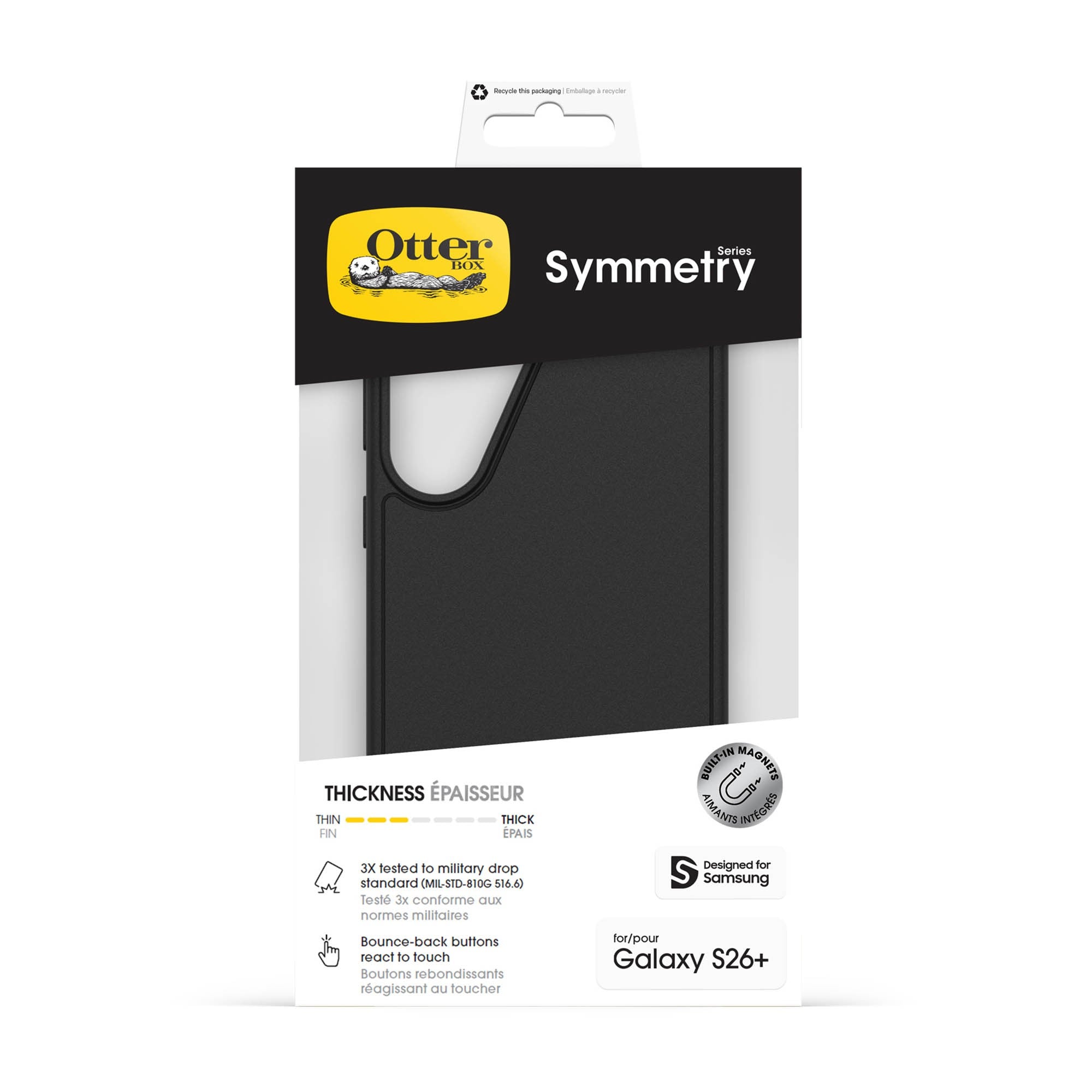 Samsung Galaxy S26+ Otterbox Symmetry w/Magnets Case - Black - 15-15210
