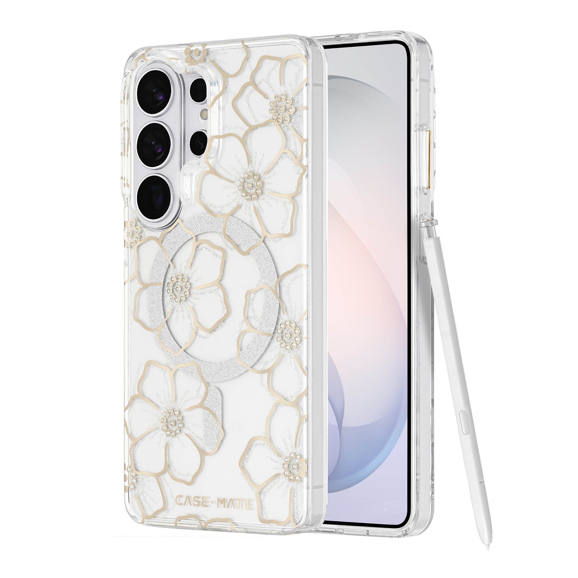 Samsung Galaxy S26 Ultra Case-Mate Floral Gems w/Magnet Case - Gold - 15-15233
