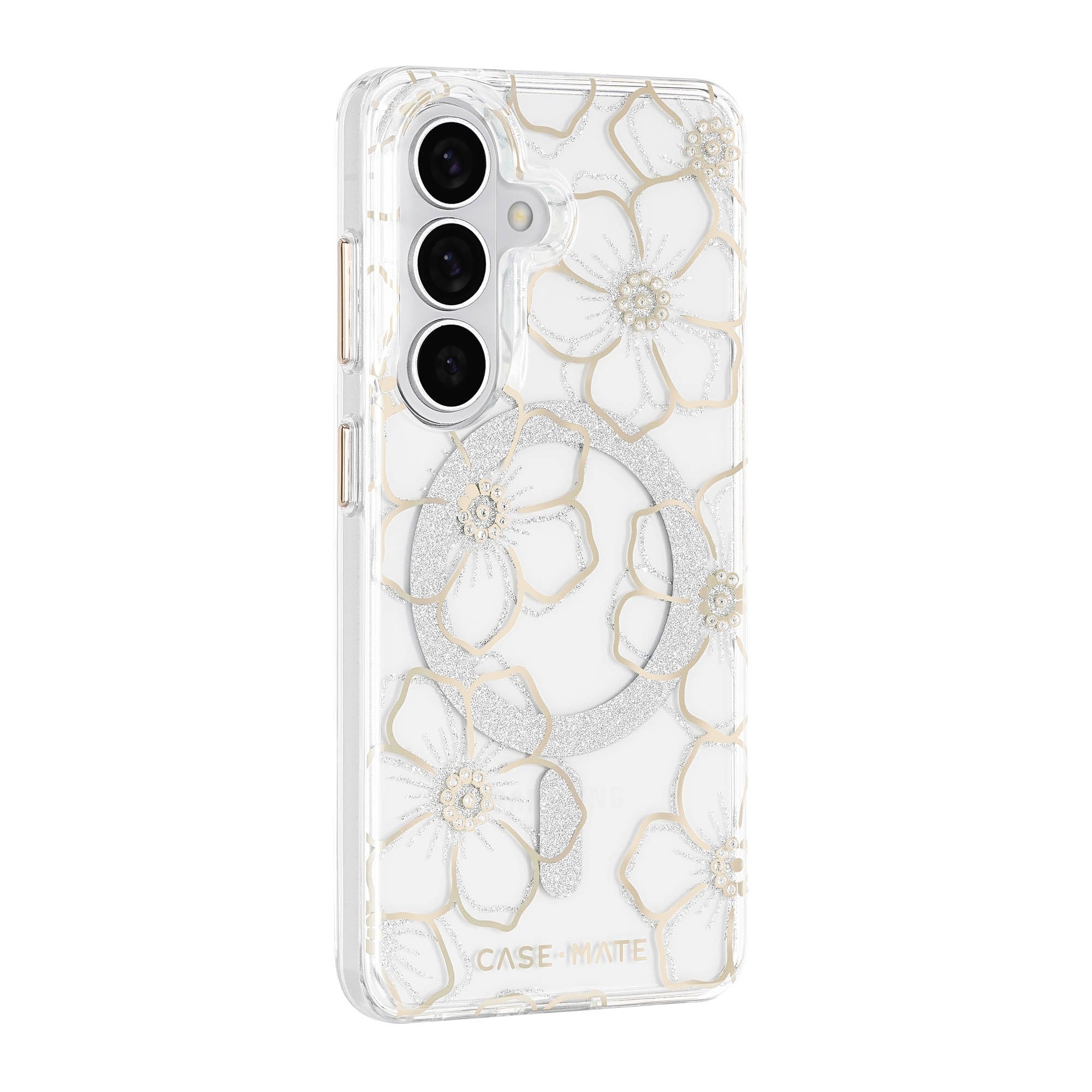 Samsung Galaxy S26 Case-Mate Floral Gems w/Magnet Case - Gold - 15-15234