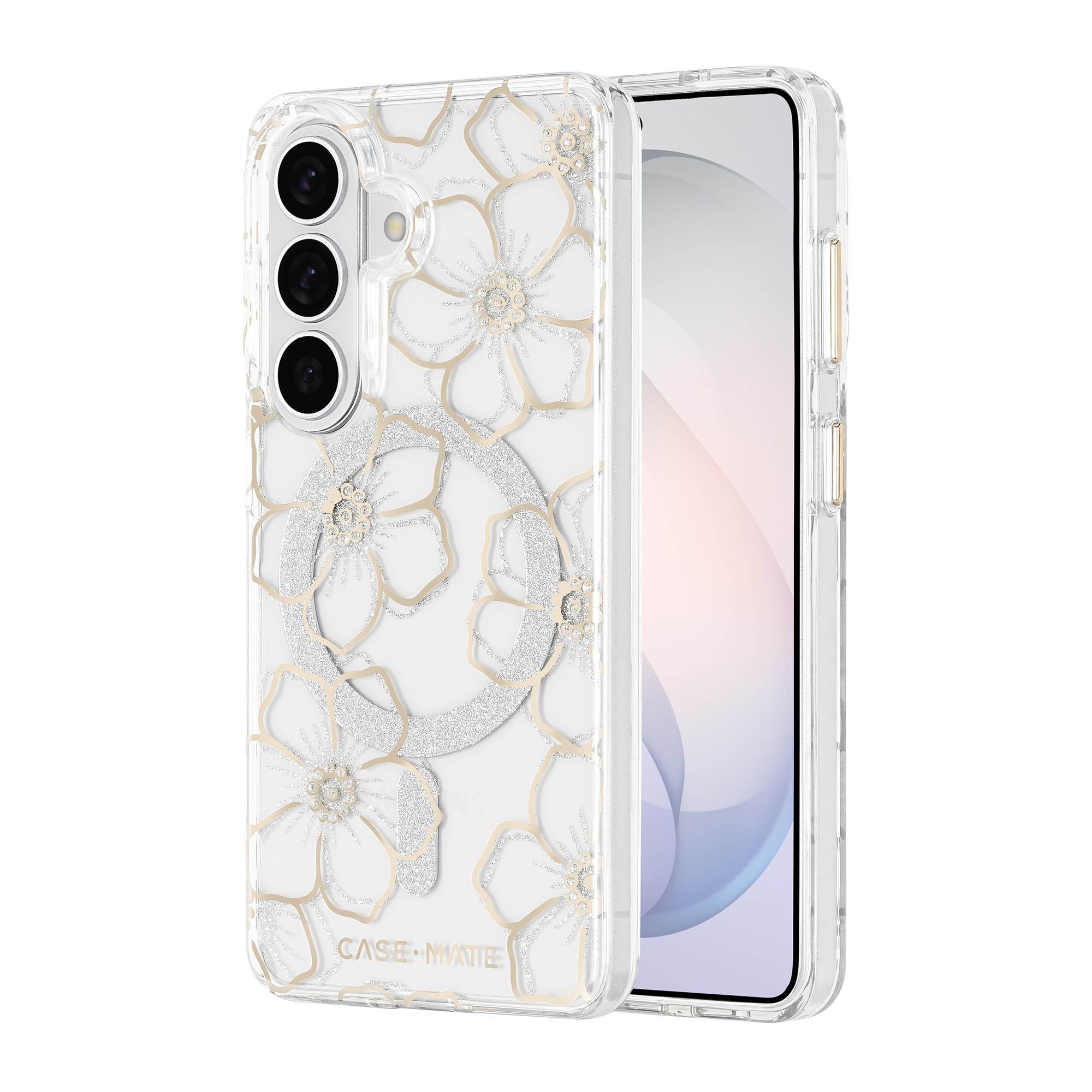 Samsung Galaxy S26 Case-Mate Floral Gems w/Magnet Case - Gold - 15-15234