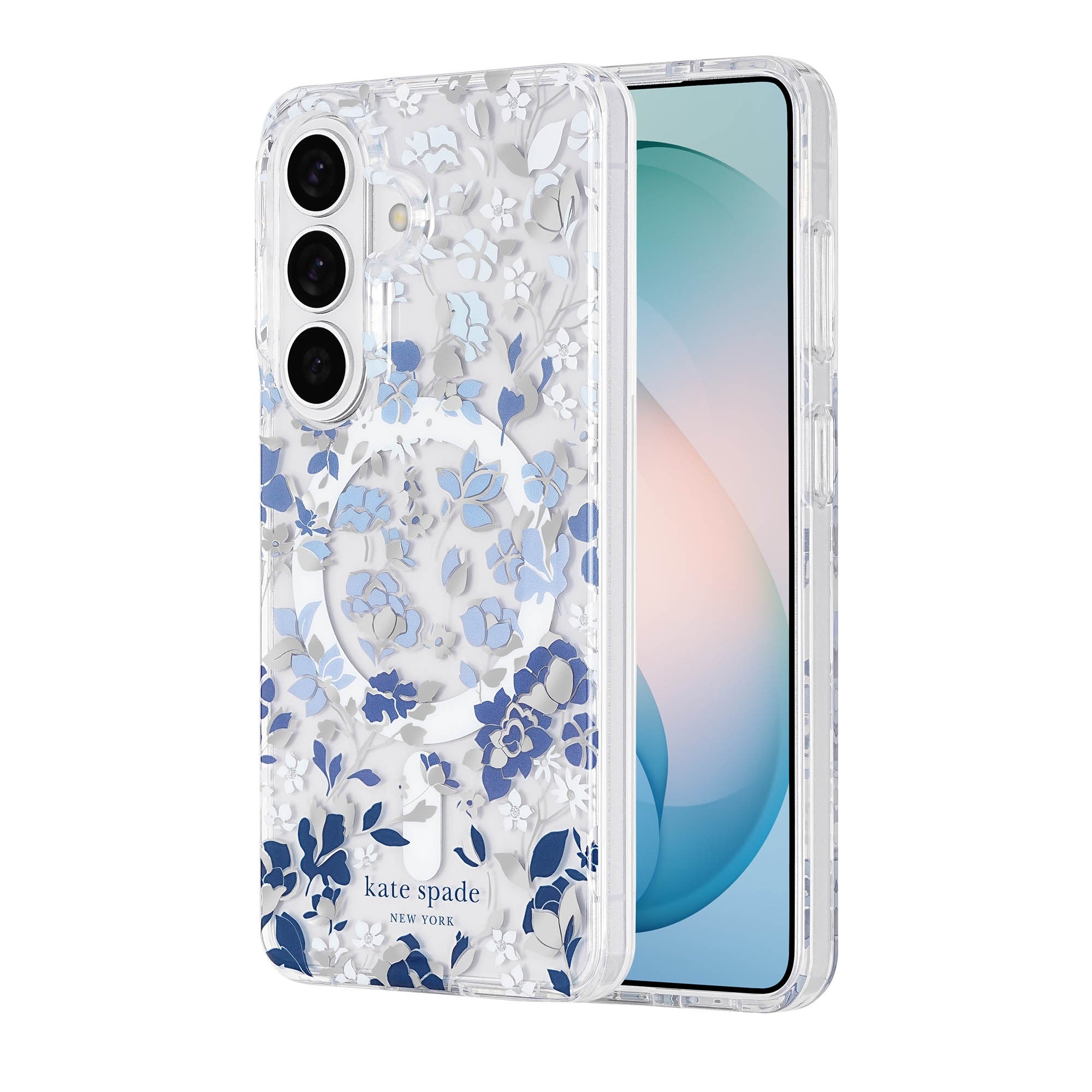 Samsung Galaxy S26+ Kate Spade Protective w/Magnet Case - Flowerbed Blue - 15-15236