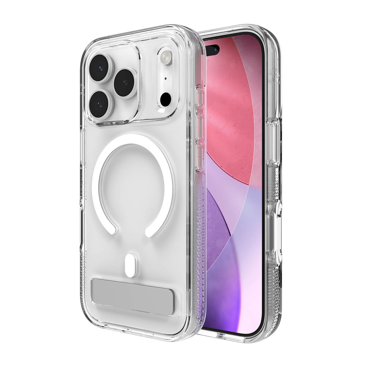 iPhone 17 Pro ZAGG Graphene Crystal Palace Snap Kickstand Case - Clear - 15-15269