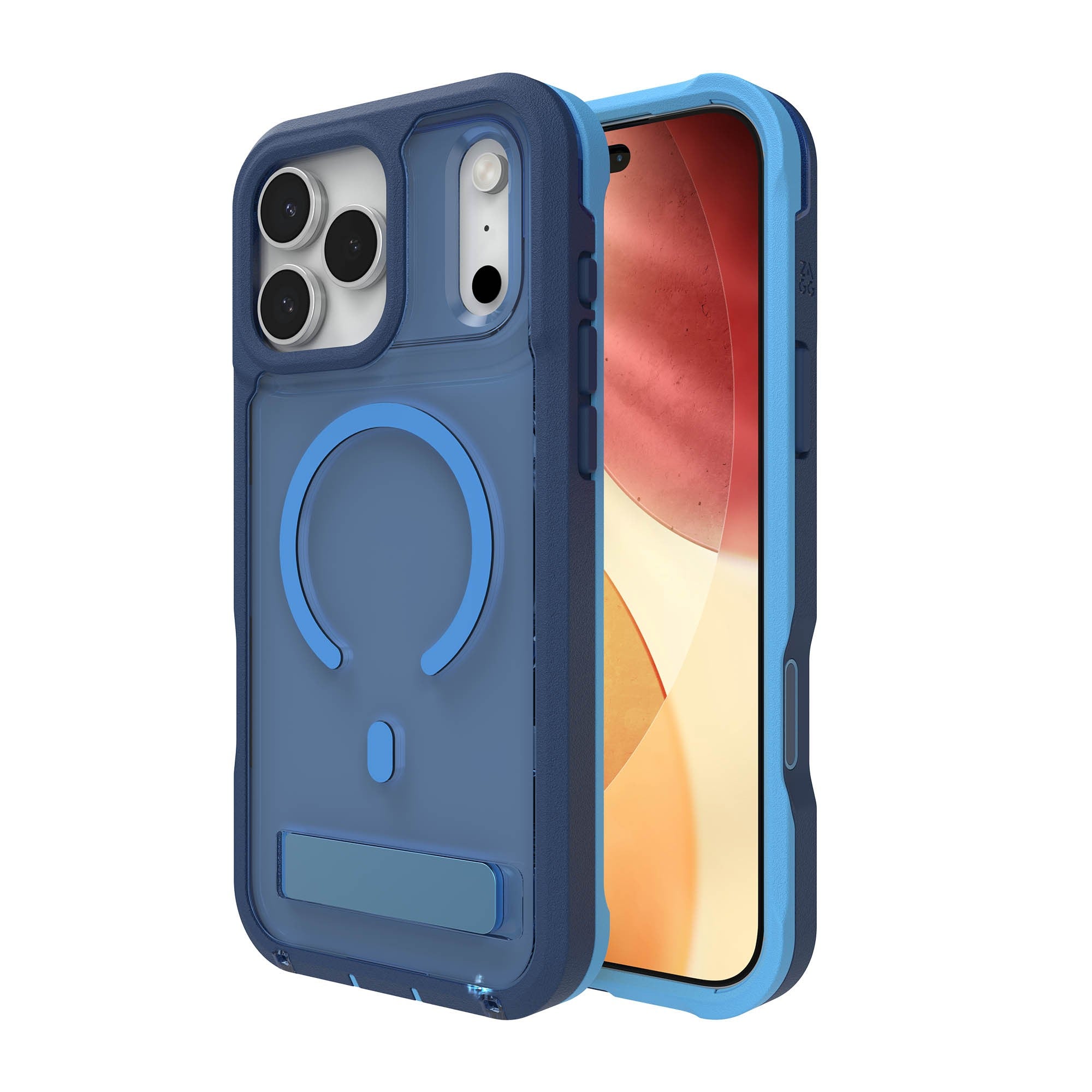 iPhone 17 Pro Max ZAGG Graphene Rainier Snap Kickstand Case - Cobalt Horizon - 15-15276
