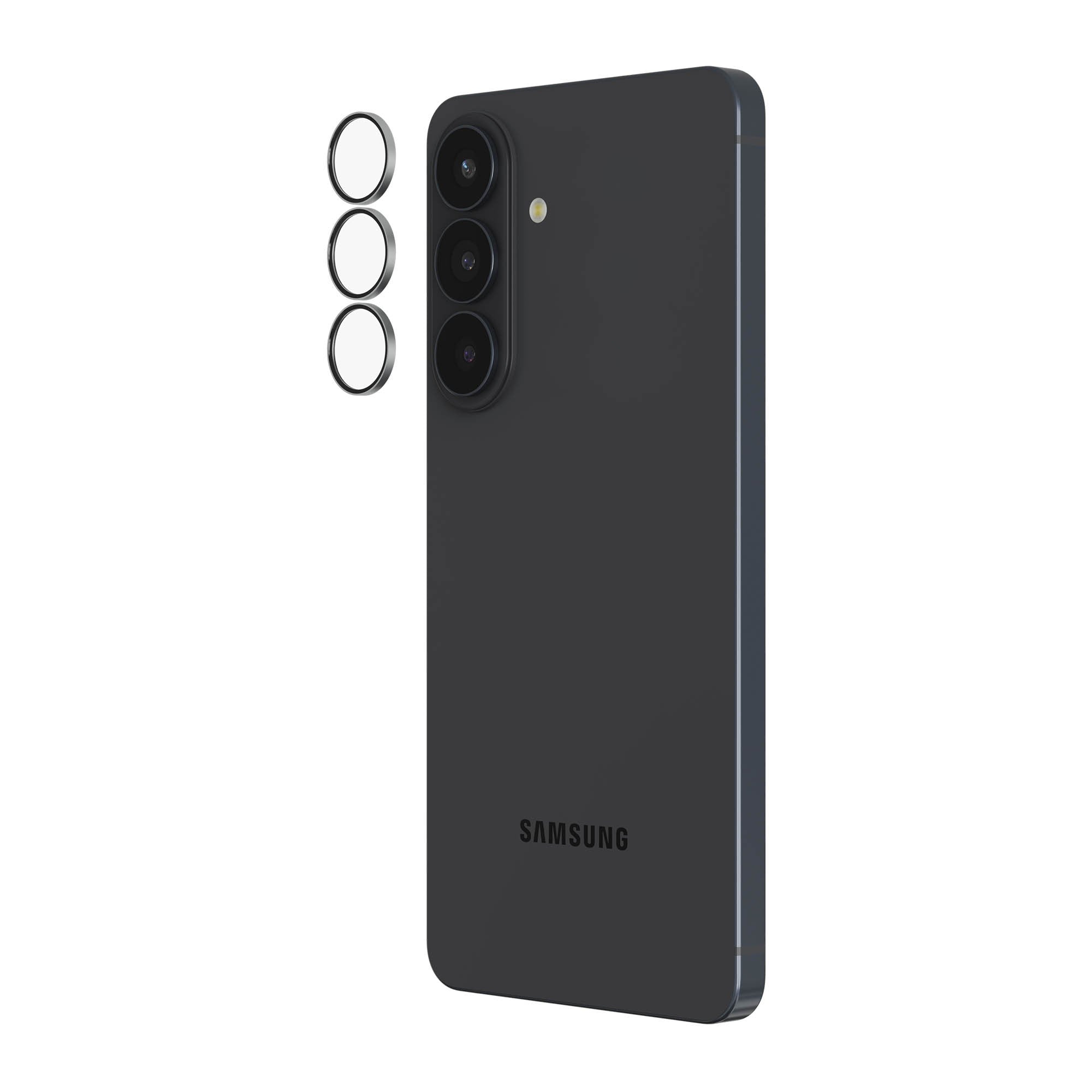 Samsung Galaxy S26+ ZAGG InvisibleShield Glass Elite Camera Rings Lens Protector - Silver - 15-15316