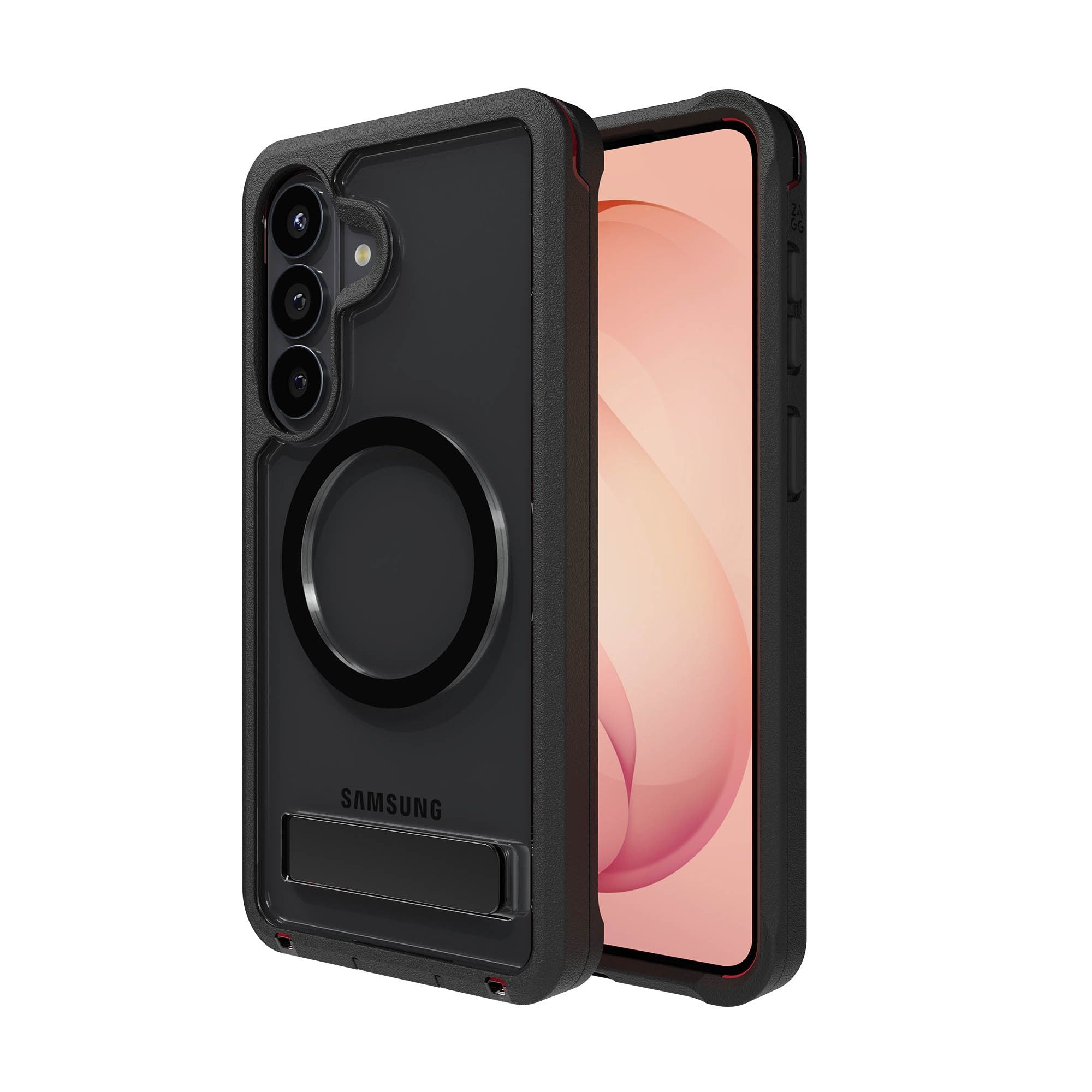 Samsung Galaxy S26+ ZAGG Graphene Rainier Snap Kickstand Case - Smoke Black - 15-15319