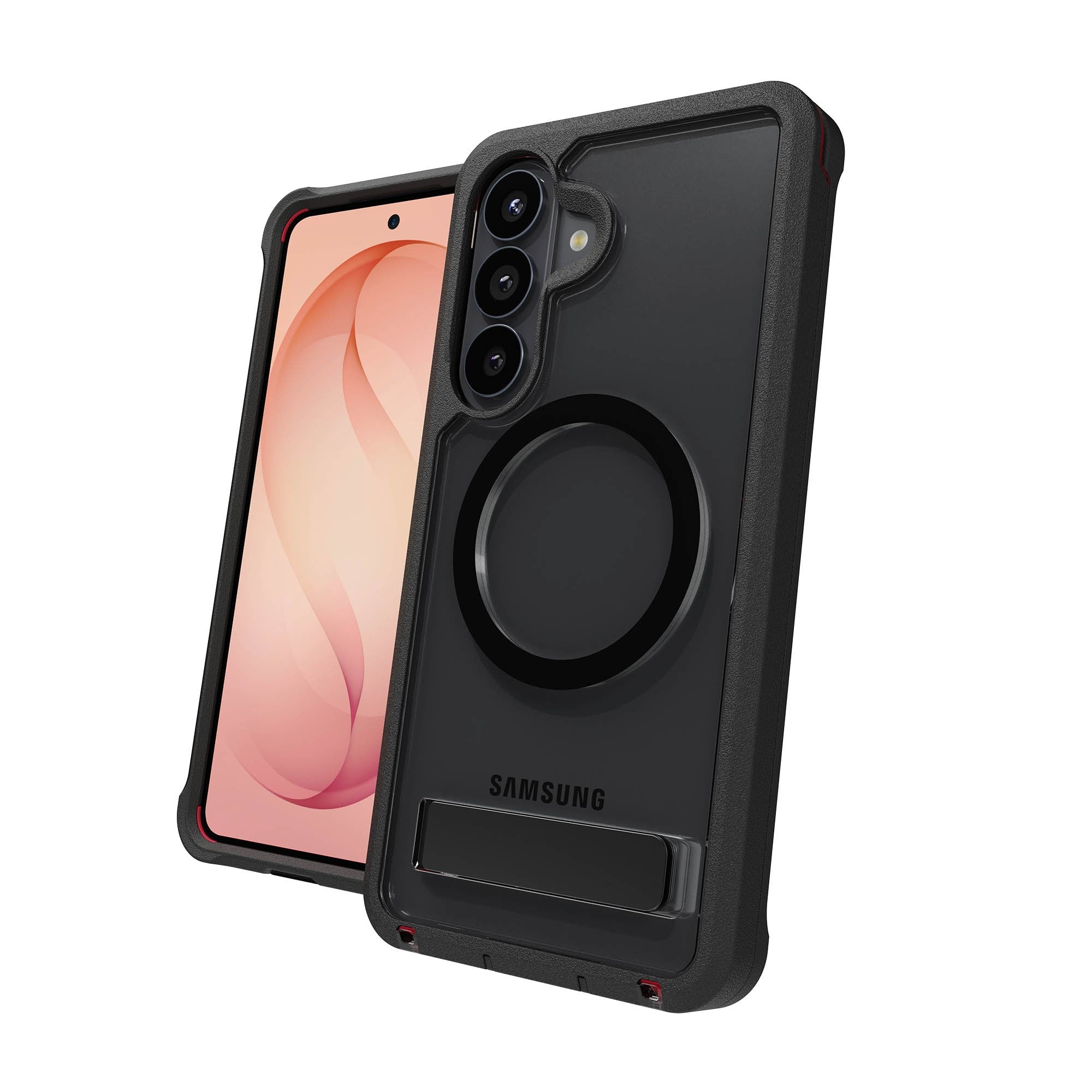 Samsung Galaxy S26+ ZAGG Graphene Rainier Snap Kickstand Case - Smoke Black - 15-15319