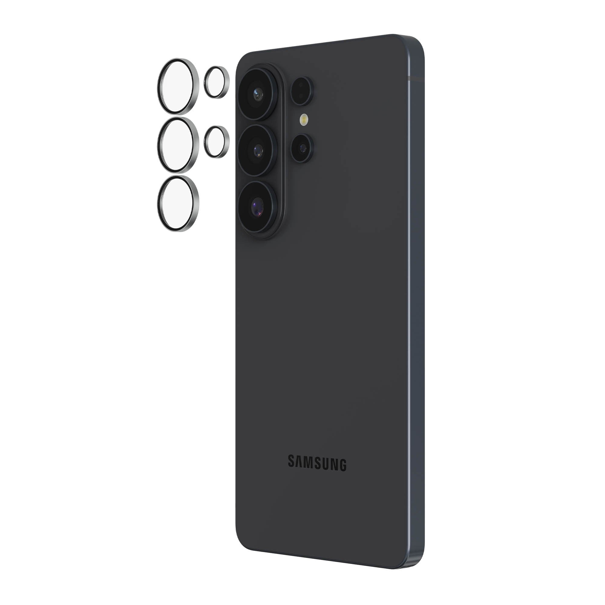 Samsung Galaxy S26 Ultra ZAGG InvisibleShield Glass Elite Camera Rings Lens Protector - Silver - 15-15322