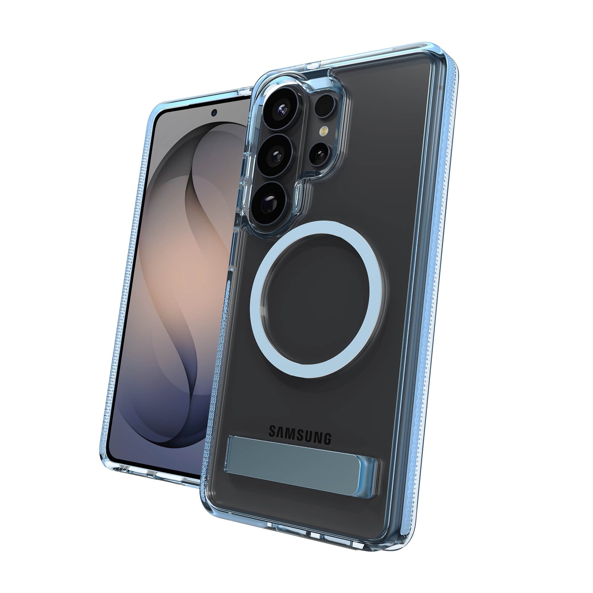 Samsung Galaxy S26 Ultra ZAGG Graphene Santa Cruz Snap Kickstand Case - Icy Blue - 15-15326