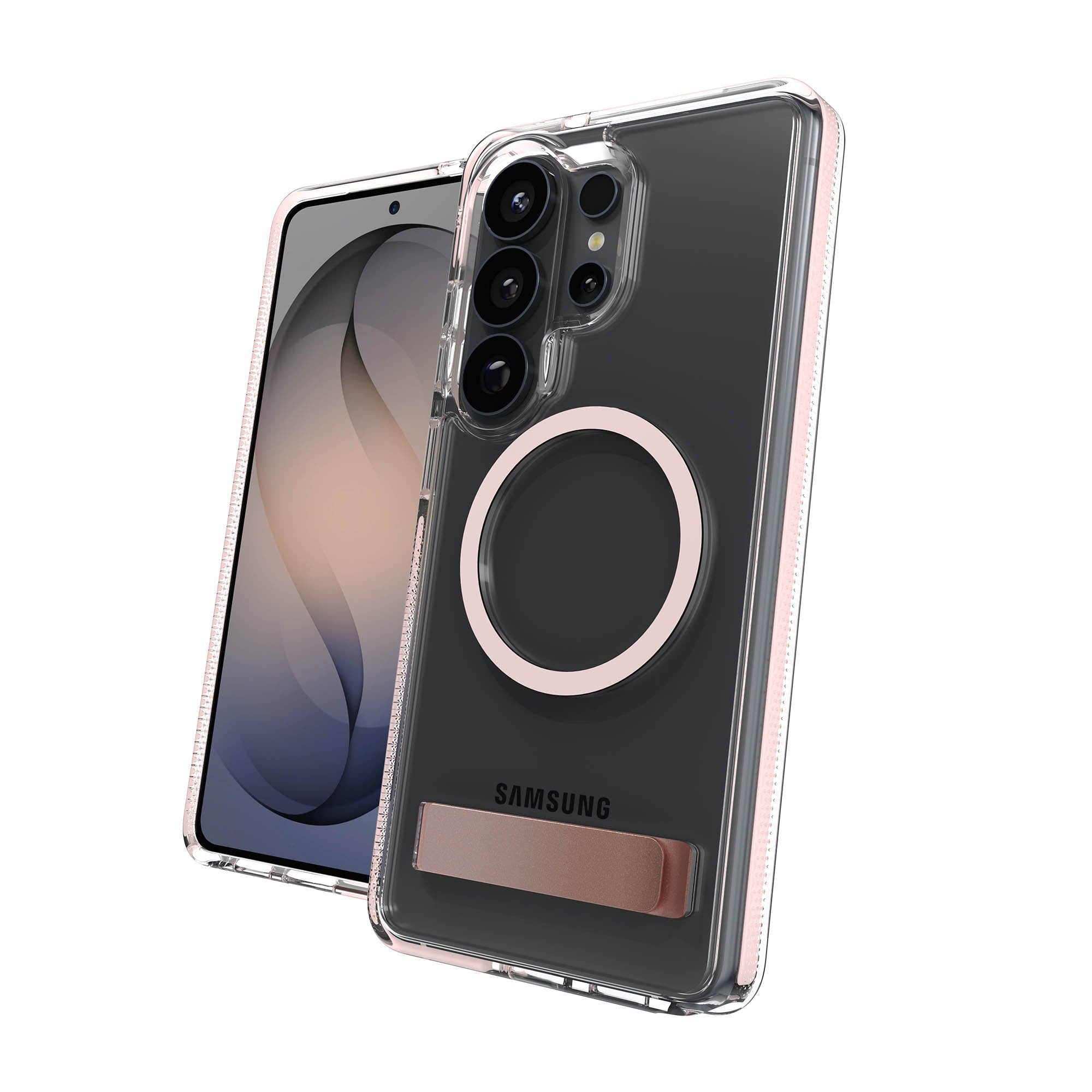 Samsung Galaxy S26 Ultra ZAGG Graphene Santa Cruz Snap Kickstand Case - Pink Sorbet - 15-15327