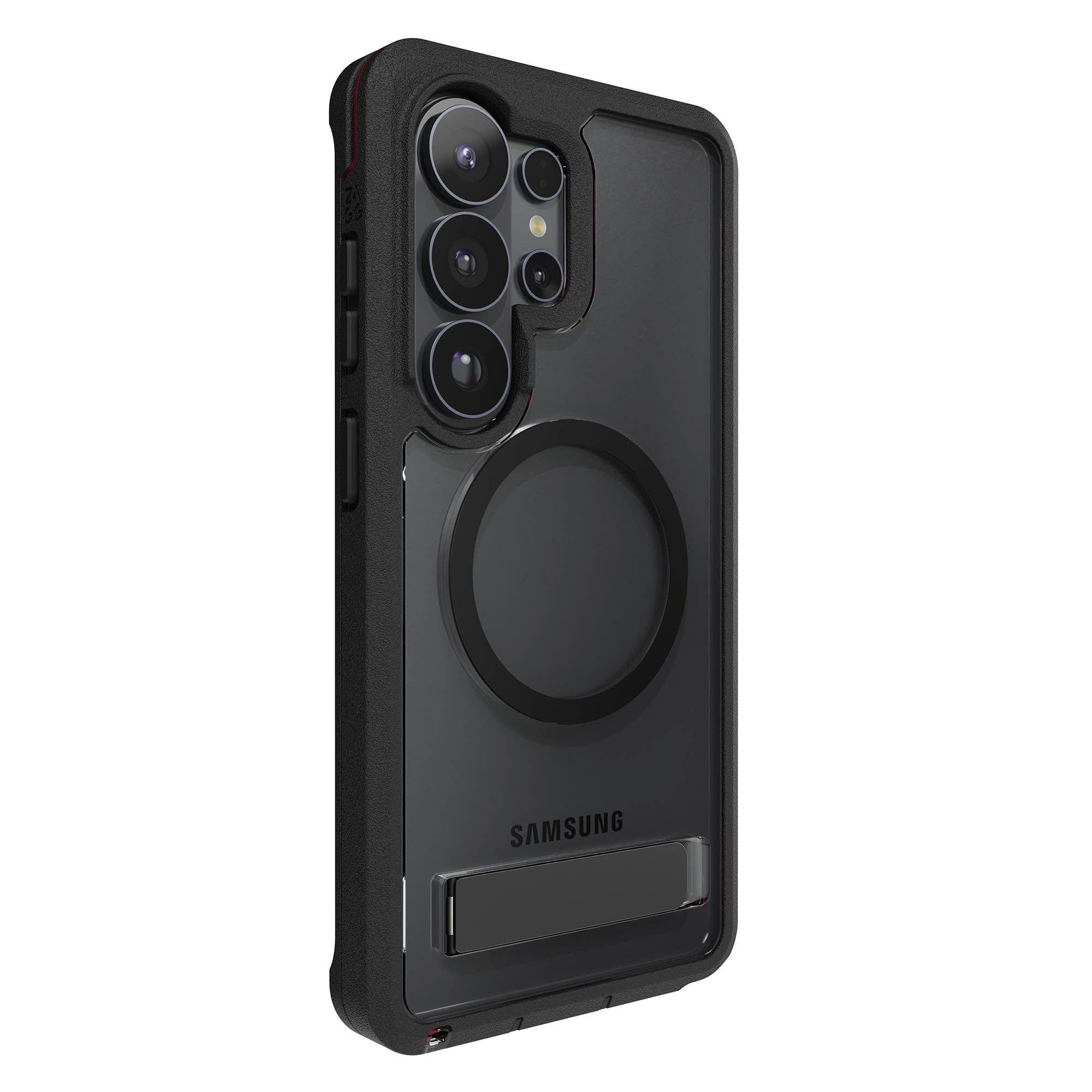 Samsung Galaxy S26 Ultra ZAGG Graphene Rainier Snap Kickstand Case - Smoke Black - 15-15329