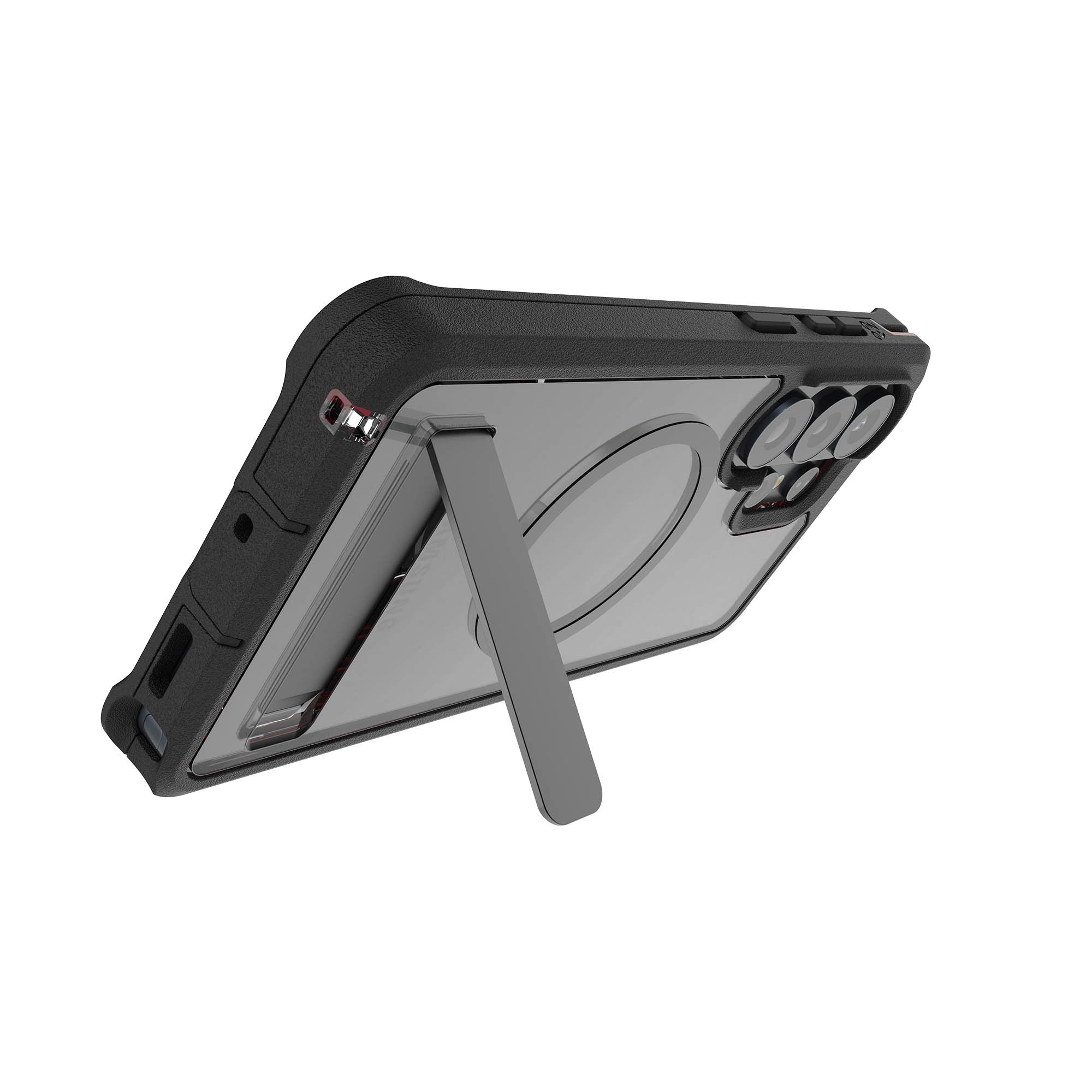 Samsung Galaxy S26 Ultra ZAGG Graphene Rainier Snap Kickstand Case - Smoke Black - 15-15329