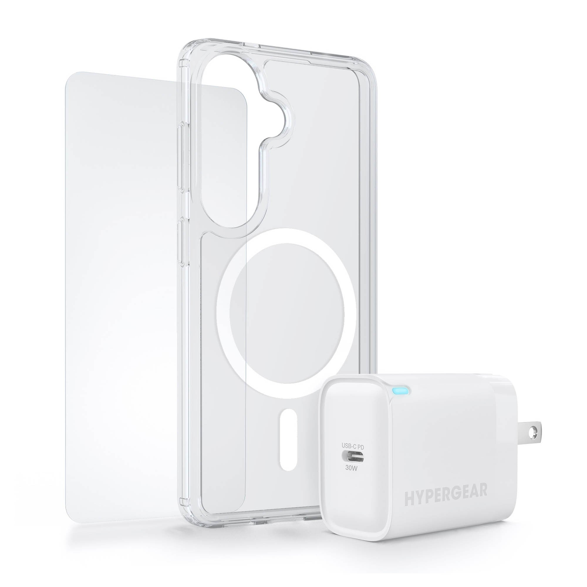 Samsung Galaxy S26 HyperGear Bundle - 30W Hub, Glass, Case w/ Magsafe - 15-15347