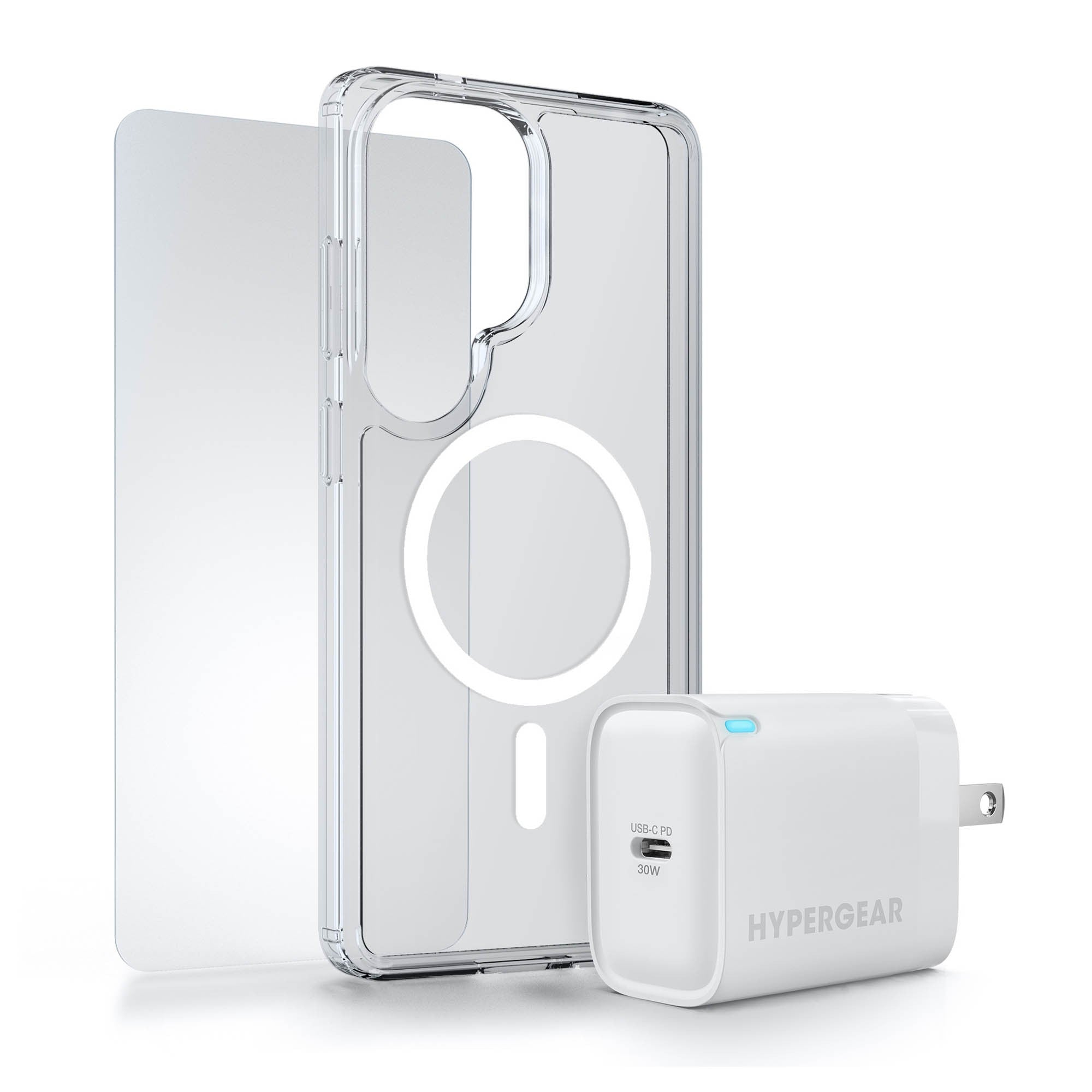 Samsung Galaxy S26 Ultra HyperGear Bundle - 30W Hub, Glass, Case w/ Magsafe - 15-15349