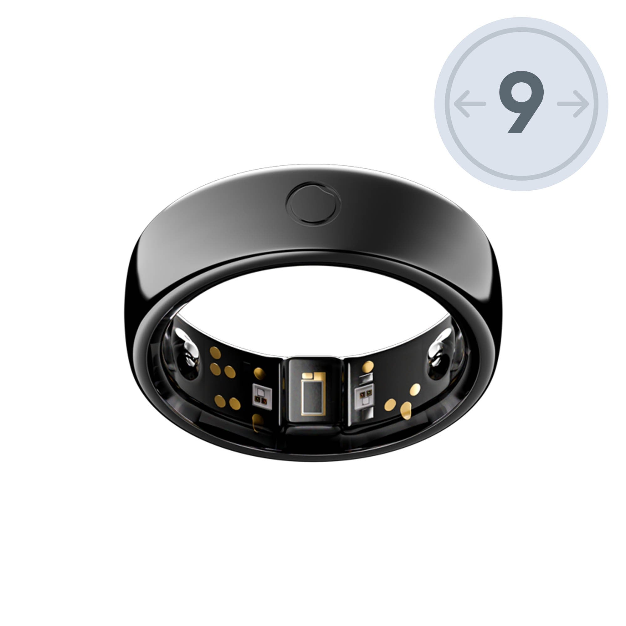 Circular Ring 2 Size 9 - Black - 15-15370