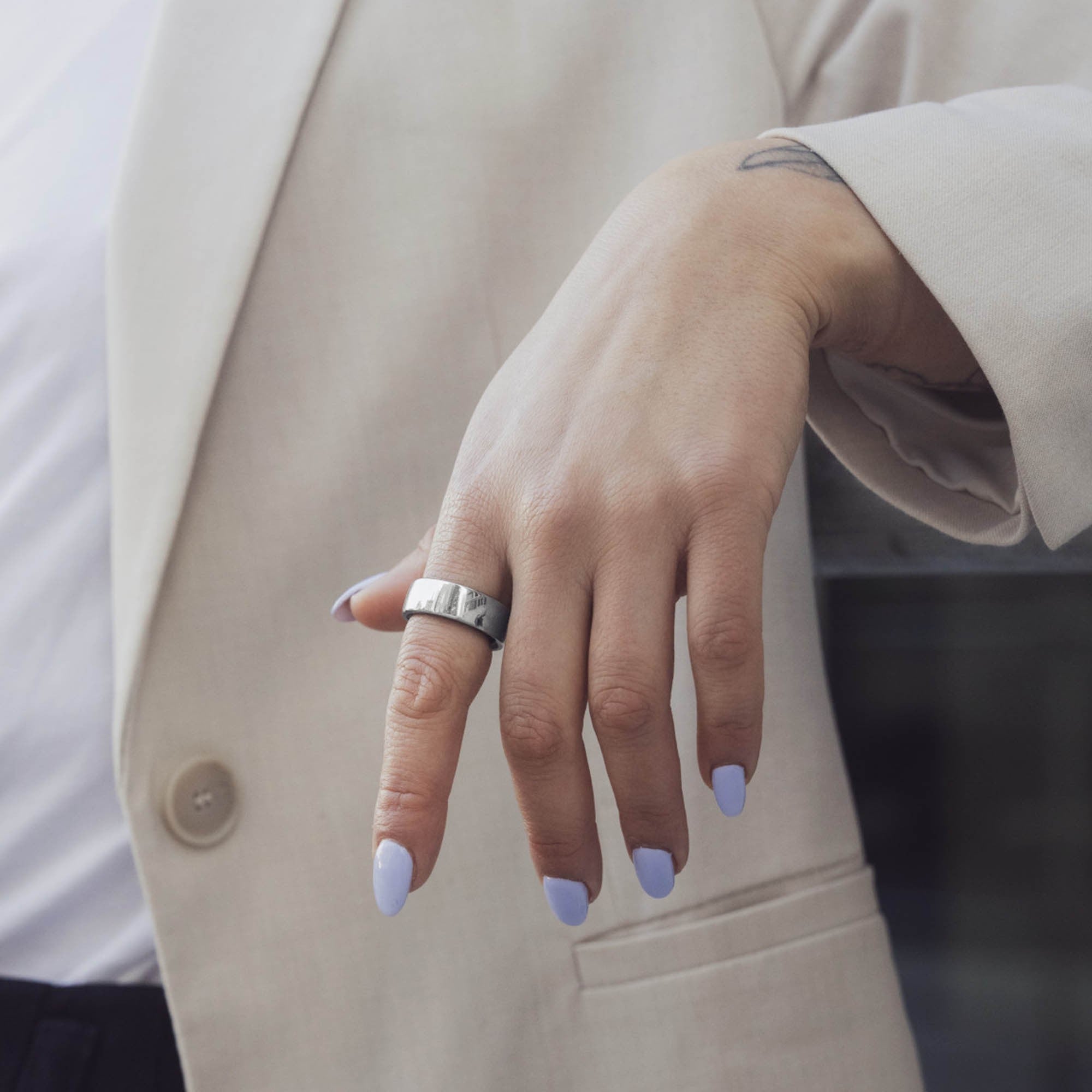 Circular Ring 2 Size 9 - Silver - 15-15379