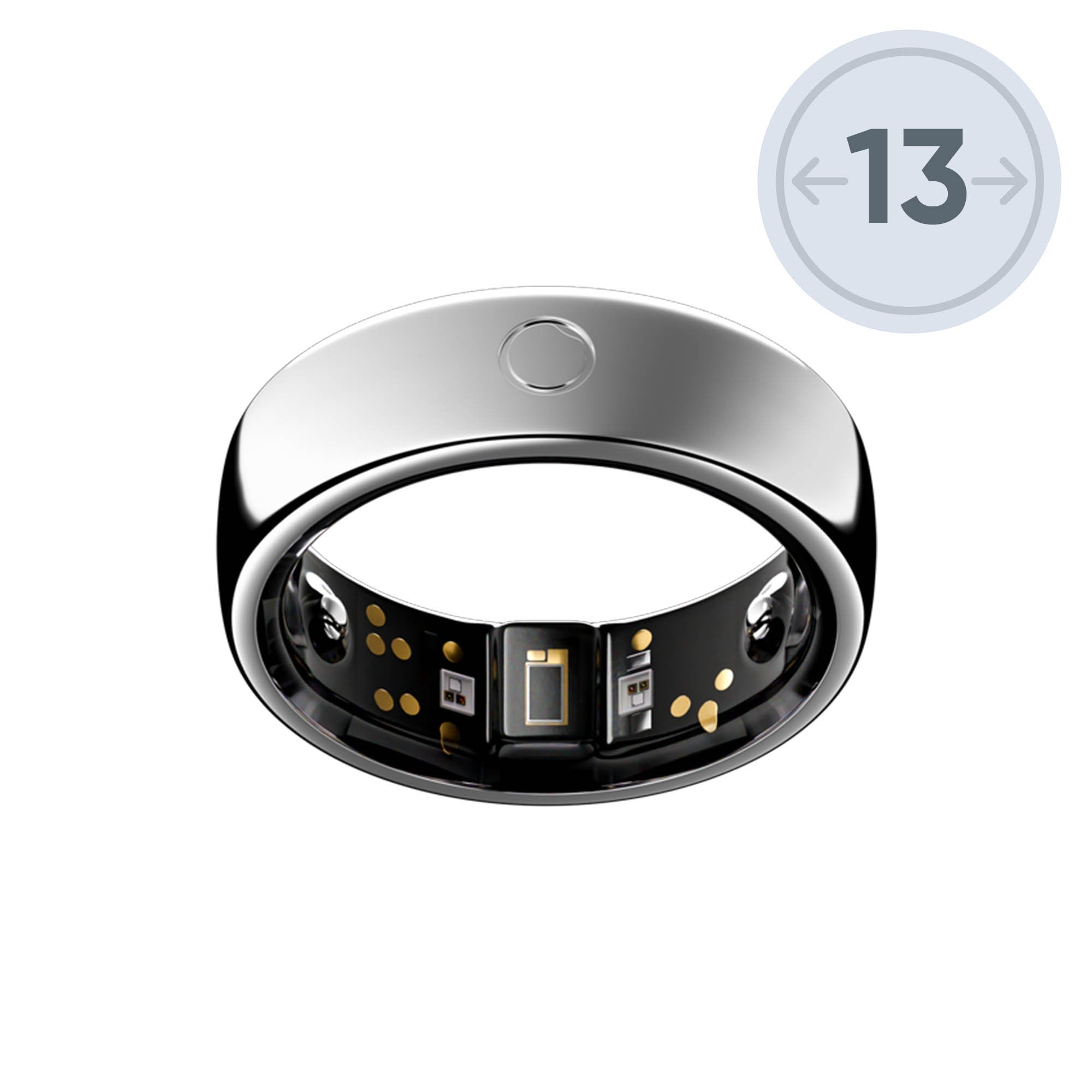 Circular Ring 2 Size 13 - Silver - 15-15383