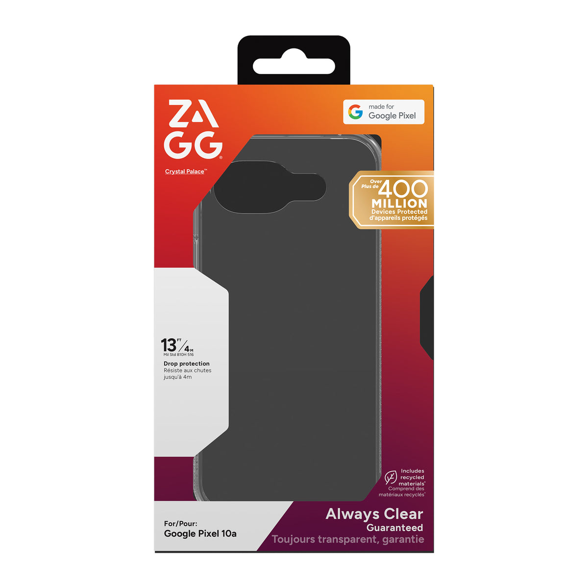 Google Pixel 10a ZAGG Graphene Crystal Palace Case - Clear - 15-15438