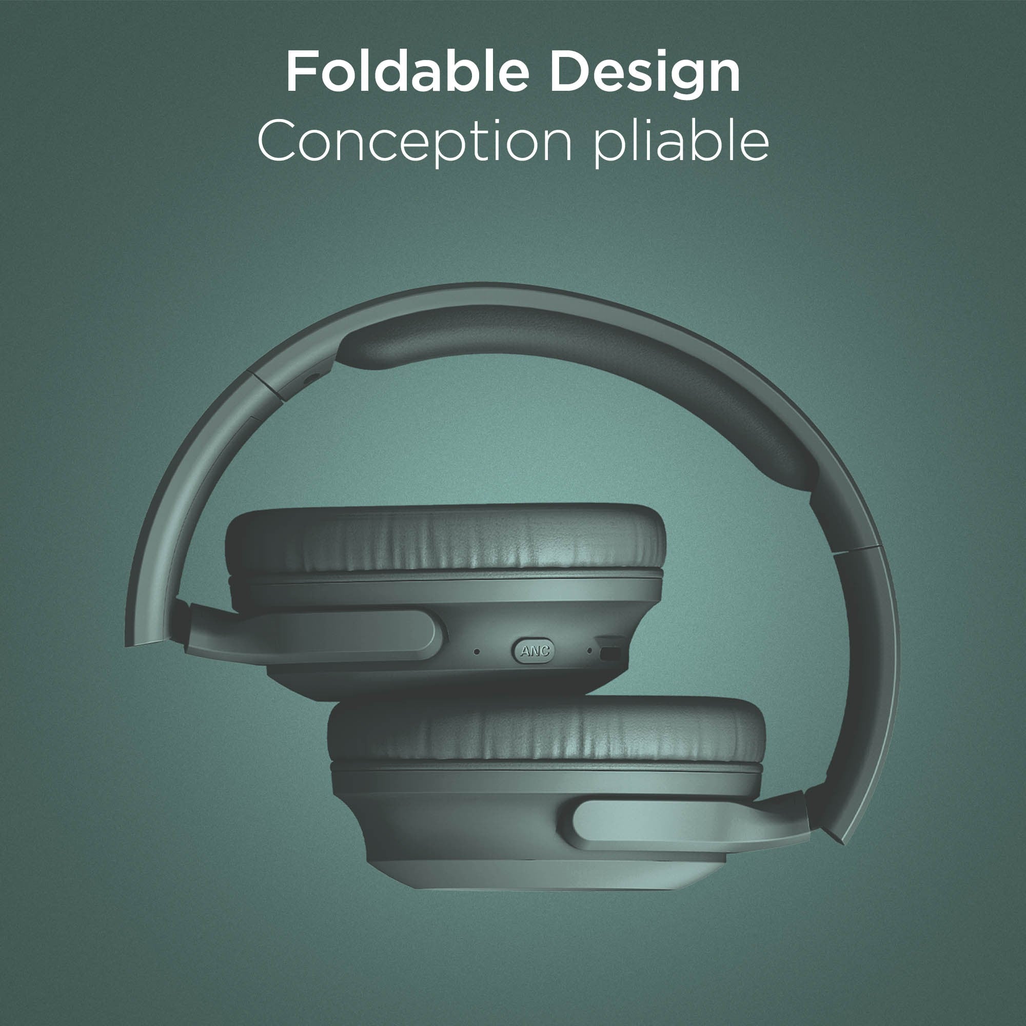 Hypergear Stealth2 ANC Wireless On-Ear Headphones - Green - 15-15450