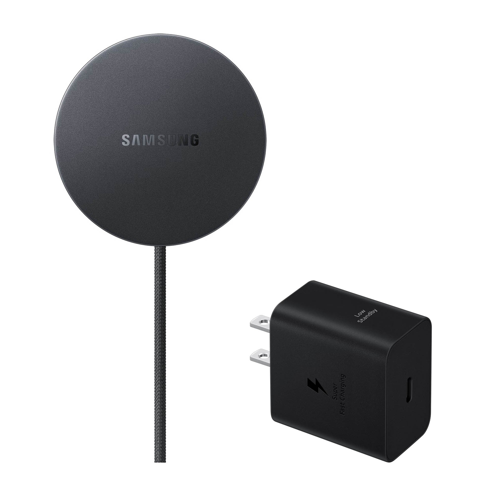 Samsung OEM Qi2 25W Magnet Wireless Charger with 45W Power Adapter - Dark Grey - 15-15502