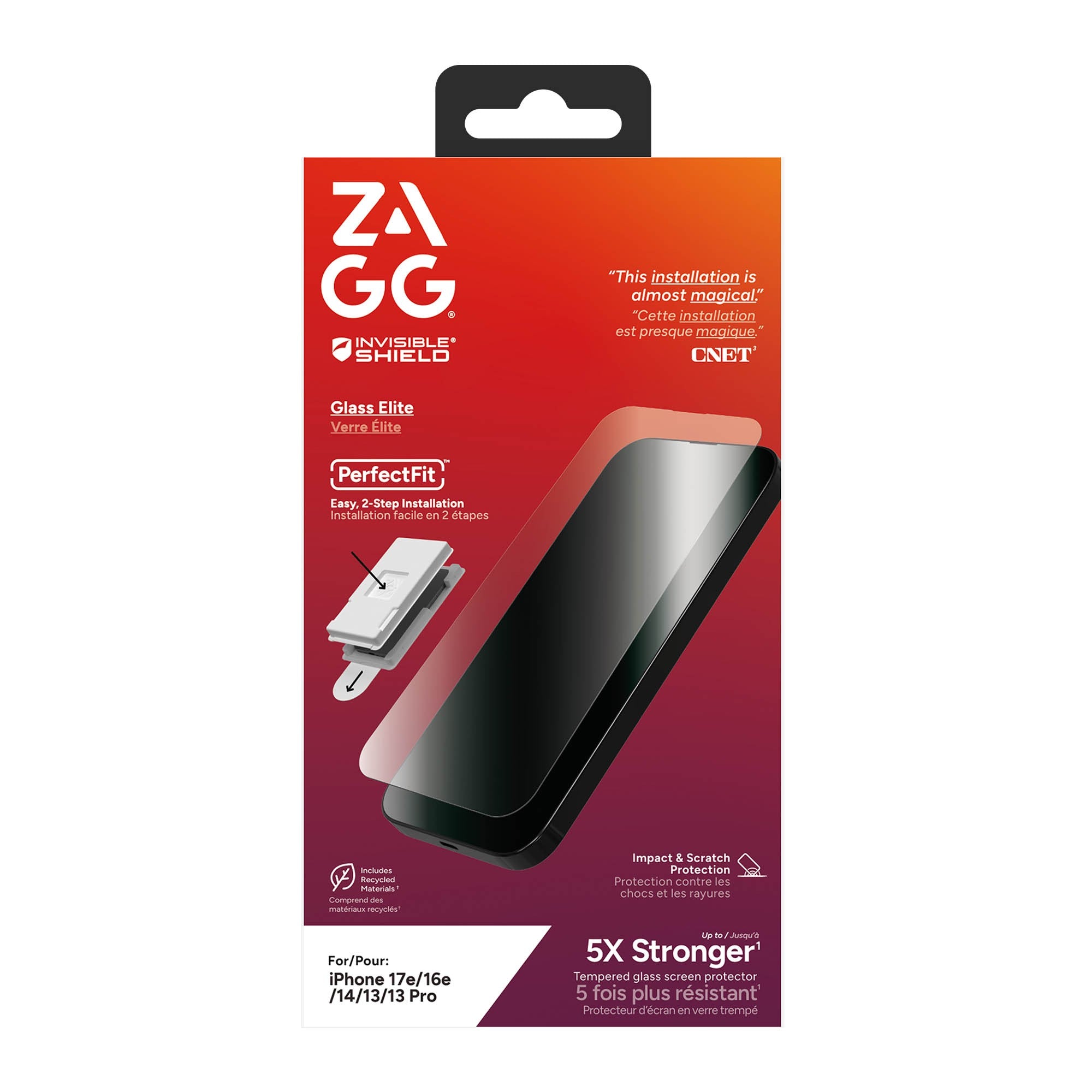 iPhone 17e/16e/14/13/13 Pro ZAGG InvisibleShield Glass Elite Screen Protector - 15-15508