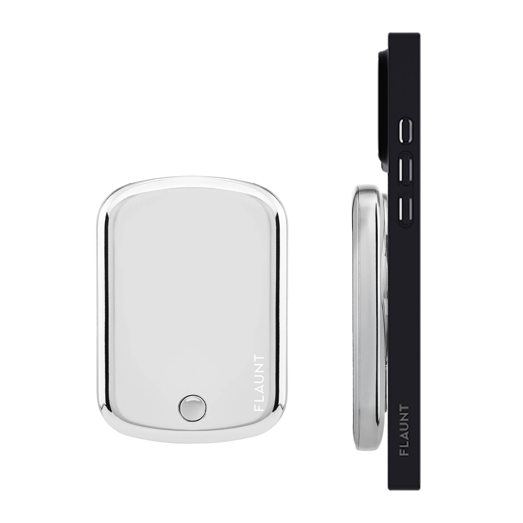 FLAUNT 5,000 mAh Wireless MagSafe Battery Pack - Metallic Silver - 15-15561