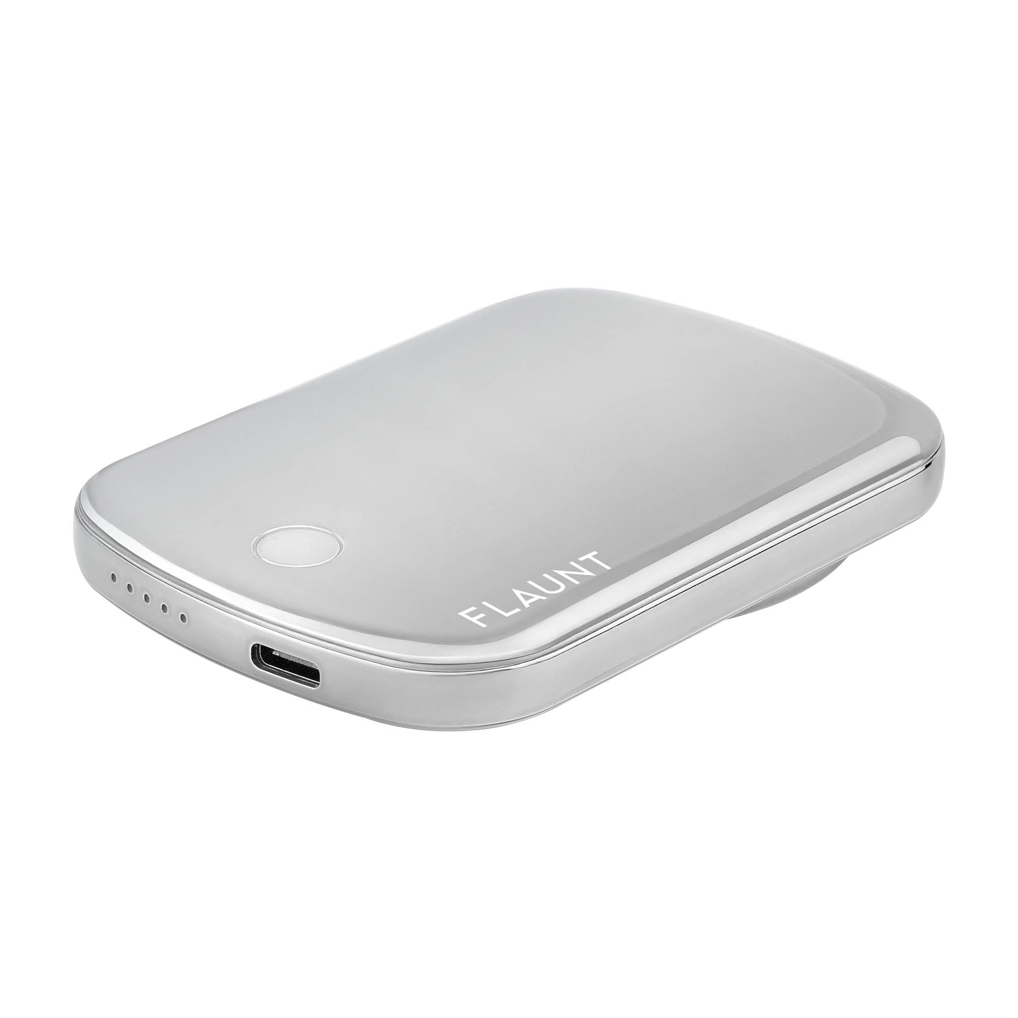 FLAUNT 5,000 mAh Wireless MagSafe Battery Pack - Metallic Silver - 15-15561