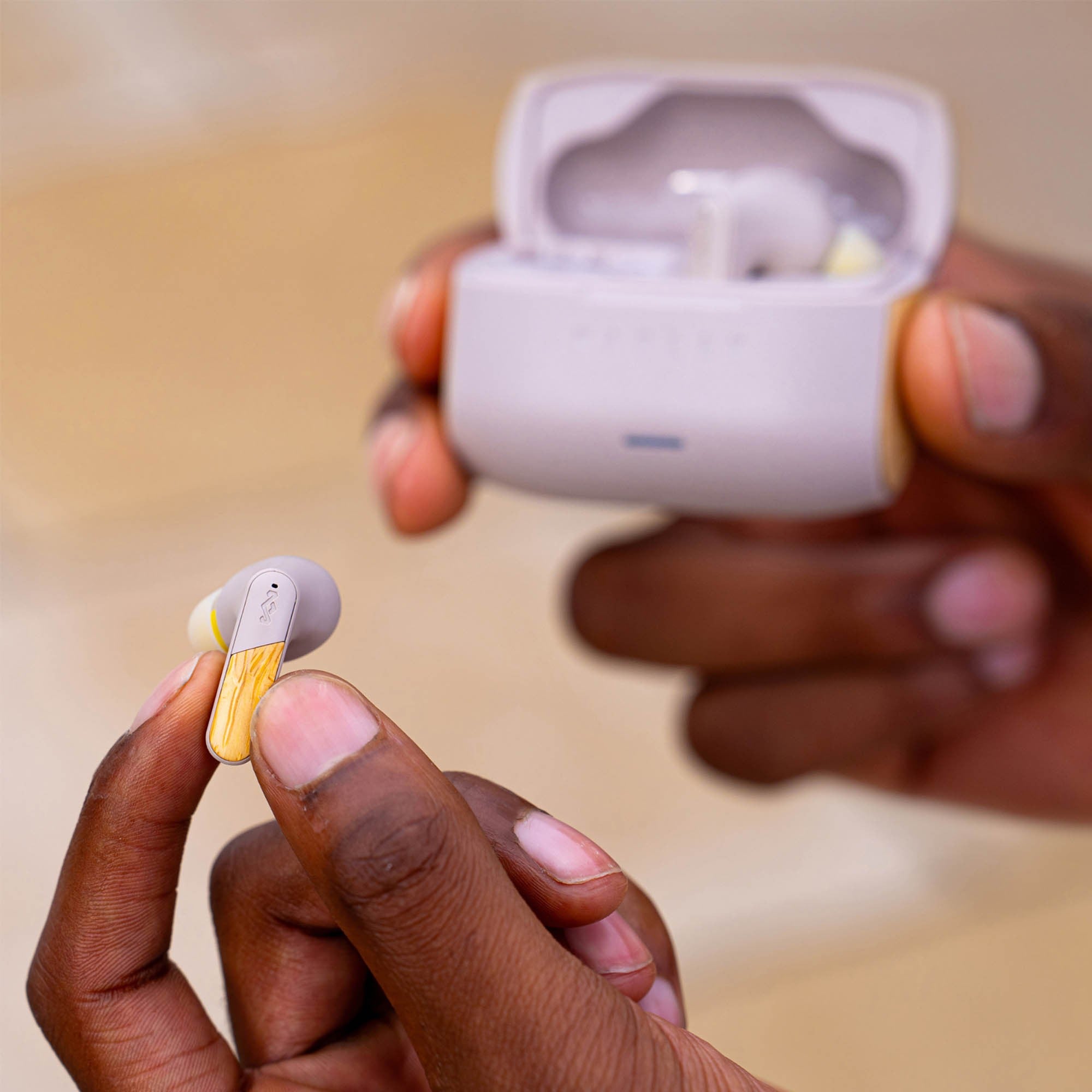 House of Marley Trenchtown ANC Wireless Earbuds - Cream - 15-15613