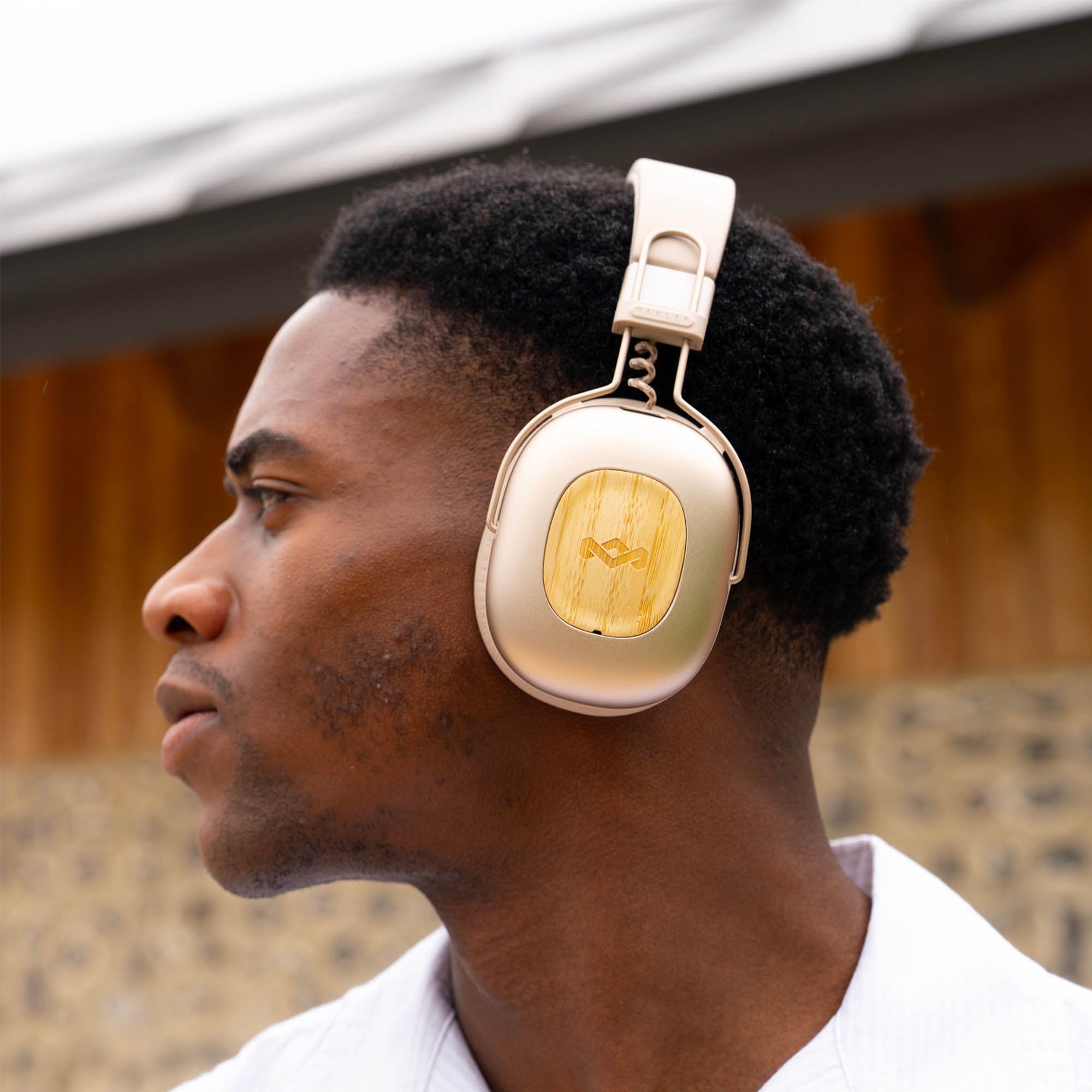 House of Marley Positive Vibration Rebel ANC Headphones - Cream - 15-15623
