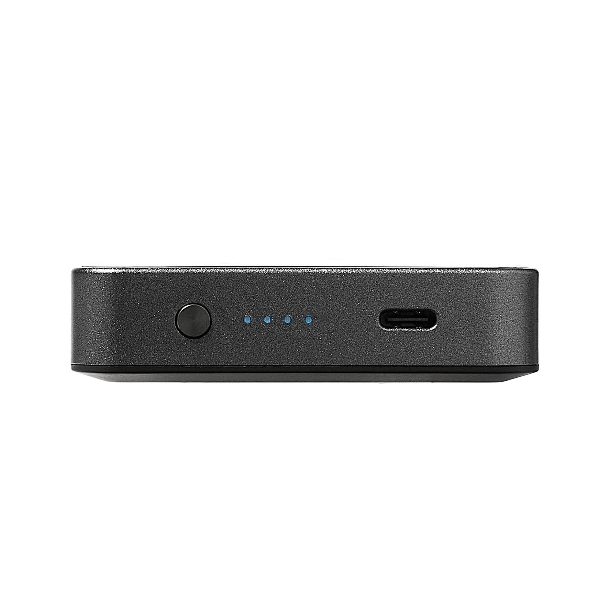 Mophie 10,000 mAh Powerstation Plus w/USB-C Cable + AC Plug - Black - 15-15779