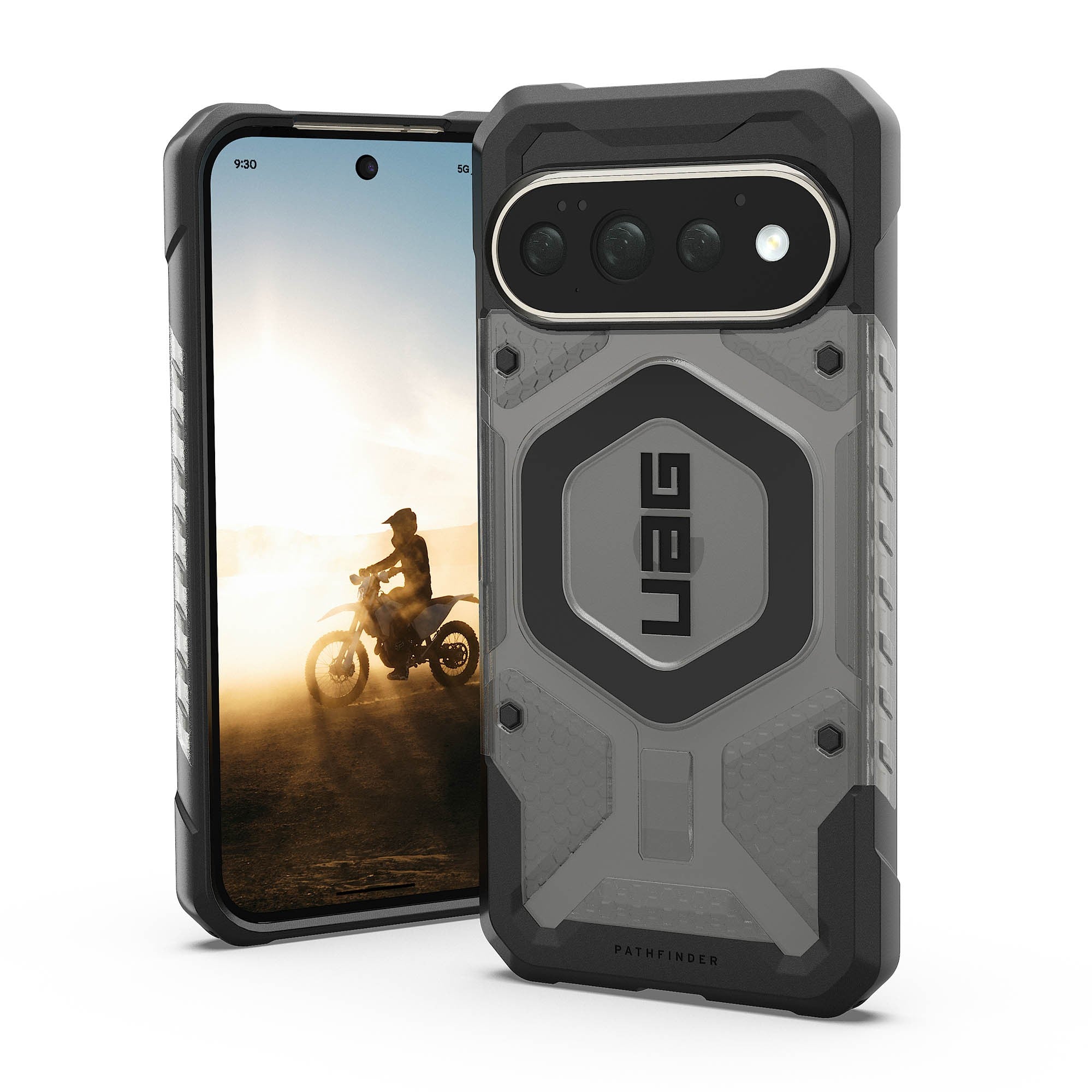 Google Pixel 11/11 Pro UAG Pathfinder Clear w/Magnet Case - Ash/Black - 15-15905