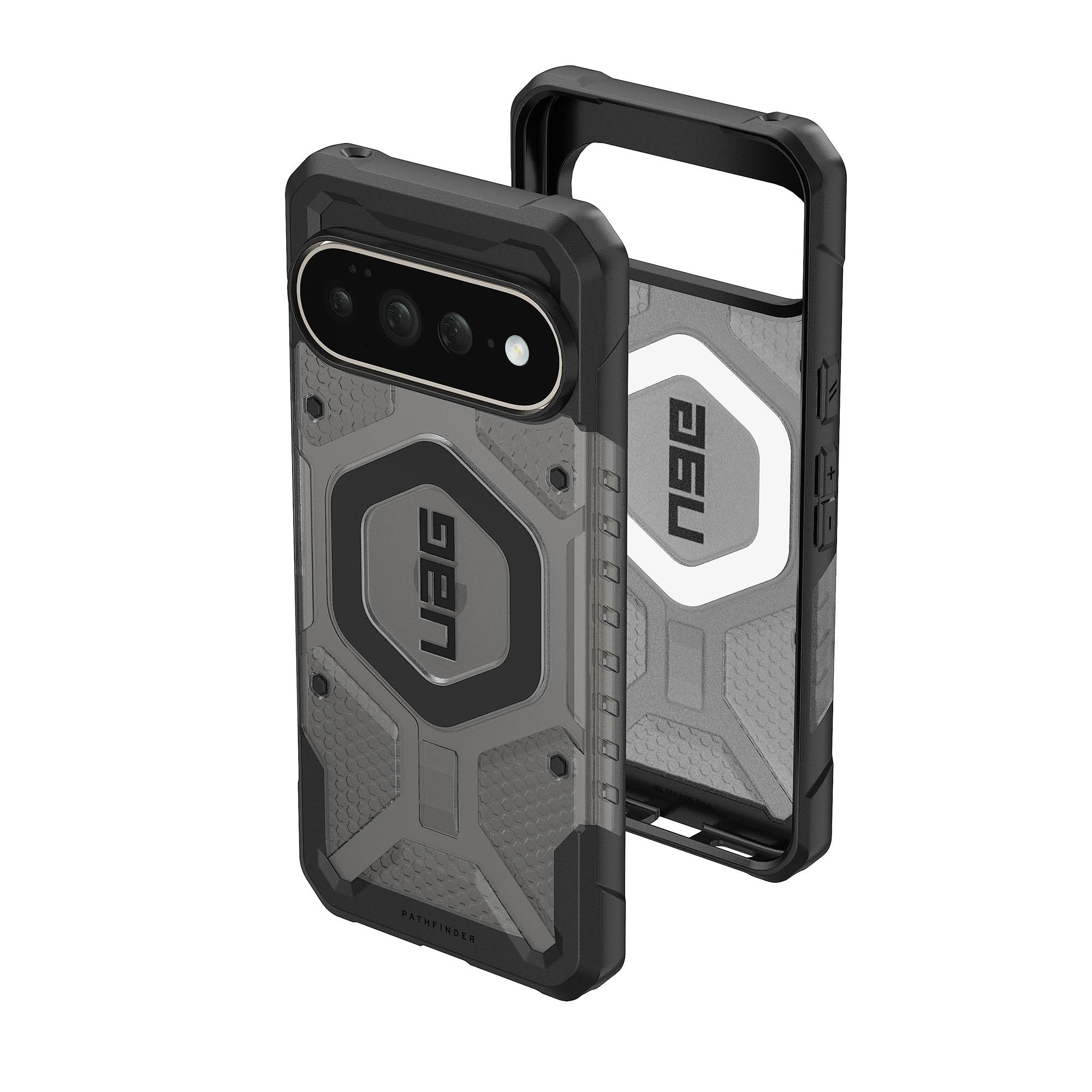 Google Pixel 11 XL UAG Pathfinder Clear w/Magnet Case - Ash/Black - 15-15906